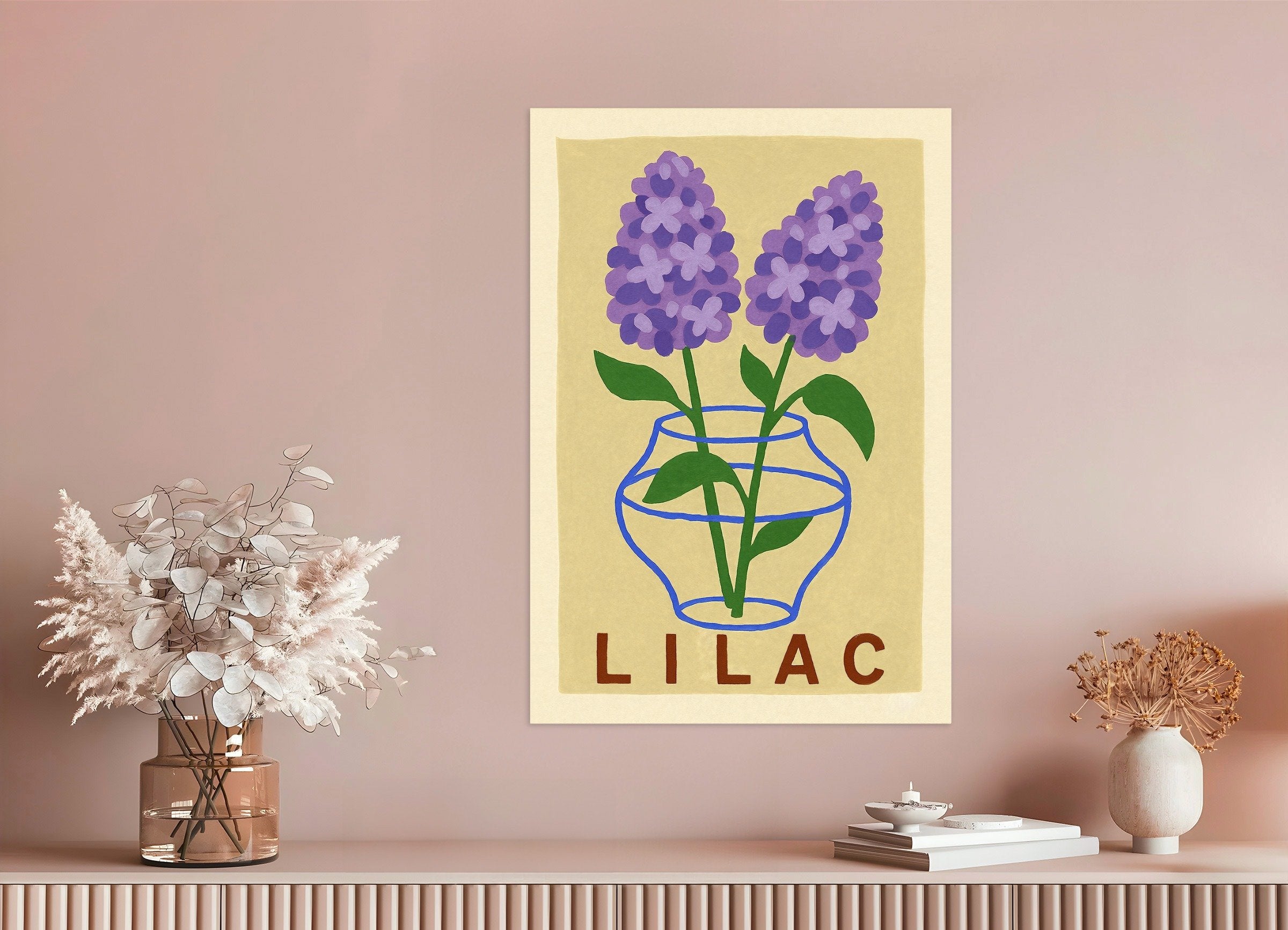 Lila afdruk Poster