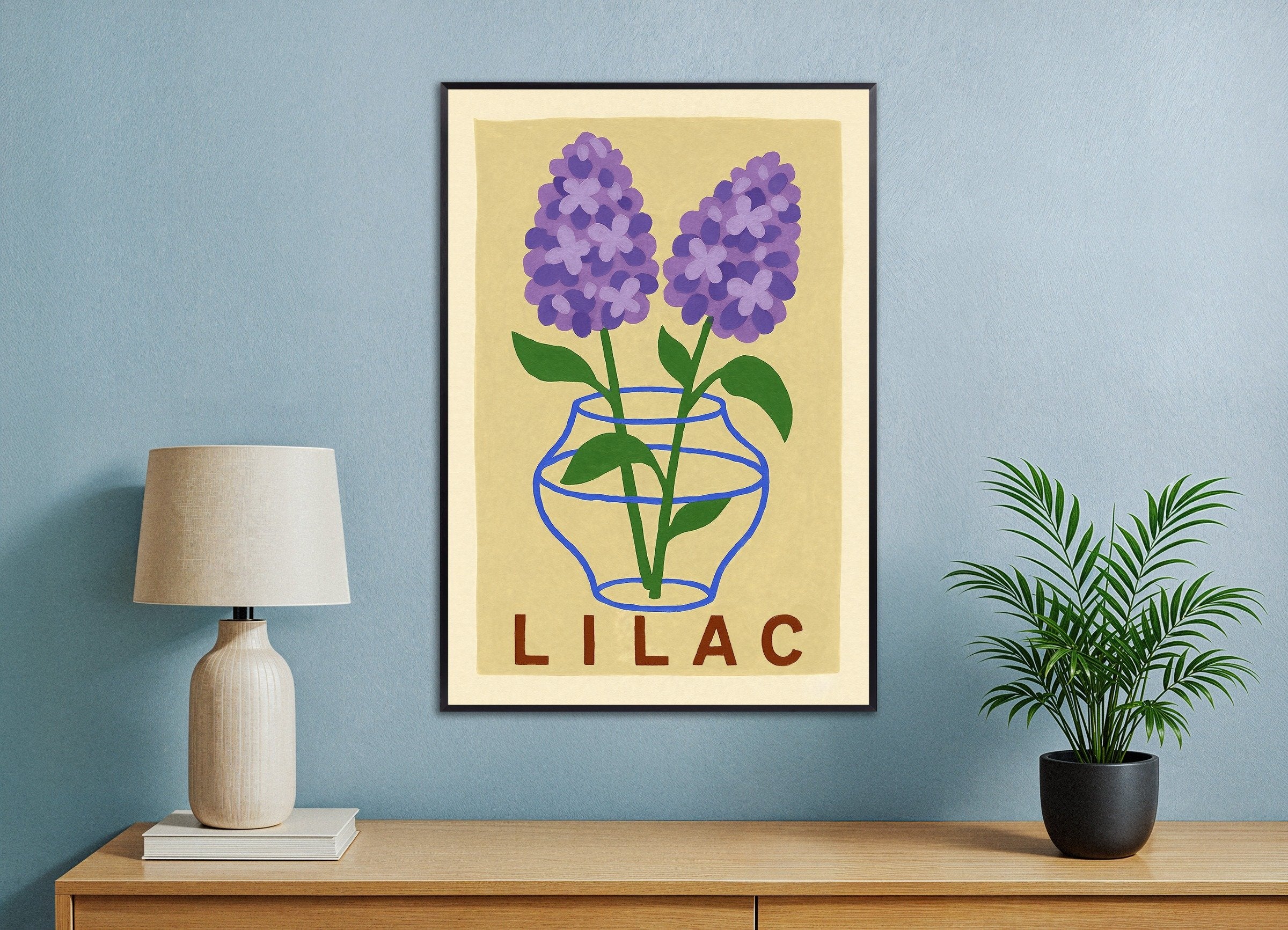 Lila afdruk Poster