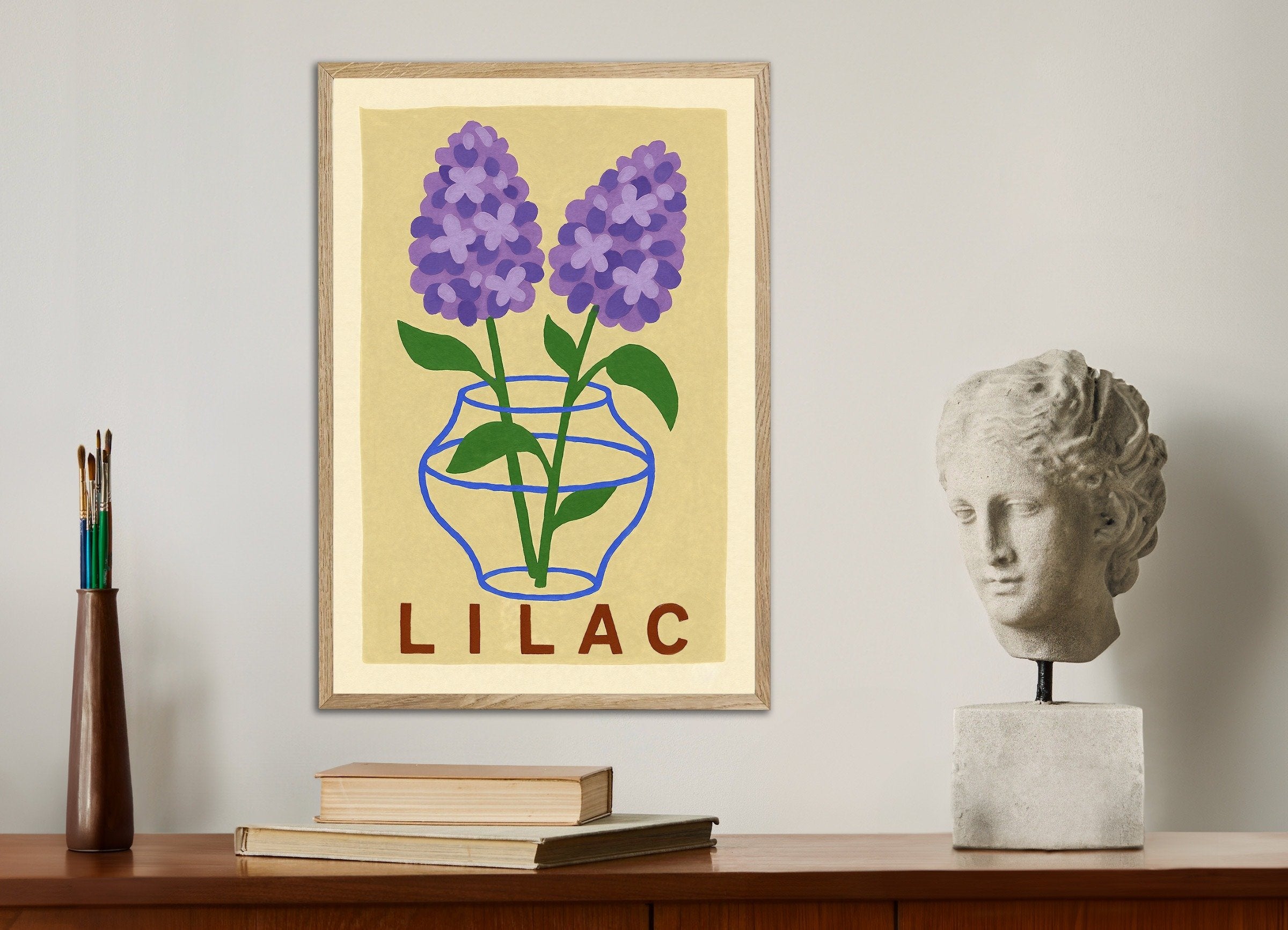 Lila afdruk Poster