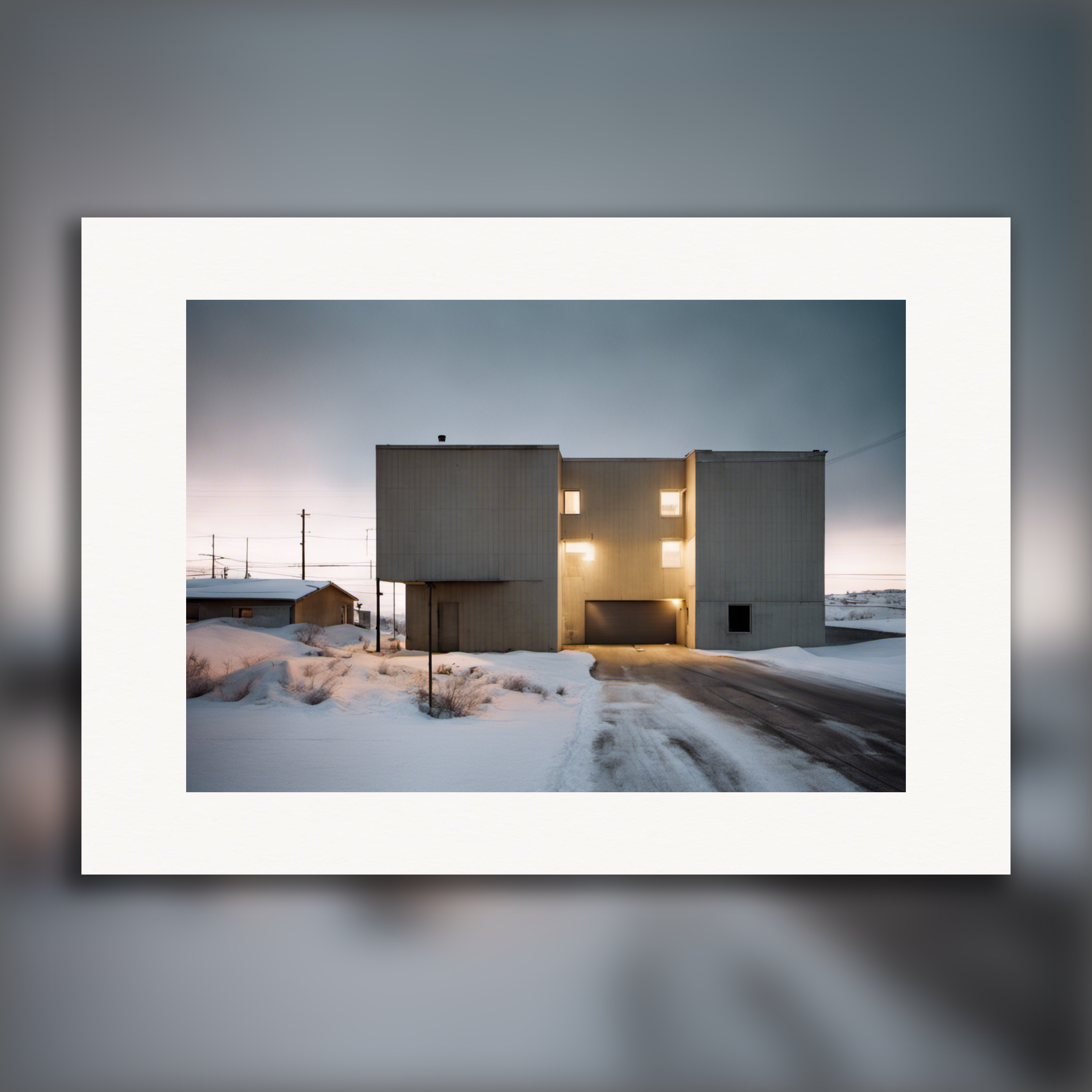 Abstracte stedelijke foto's die het spel van licht en schaduw benadrukken - Poster