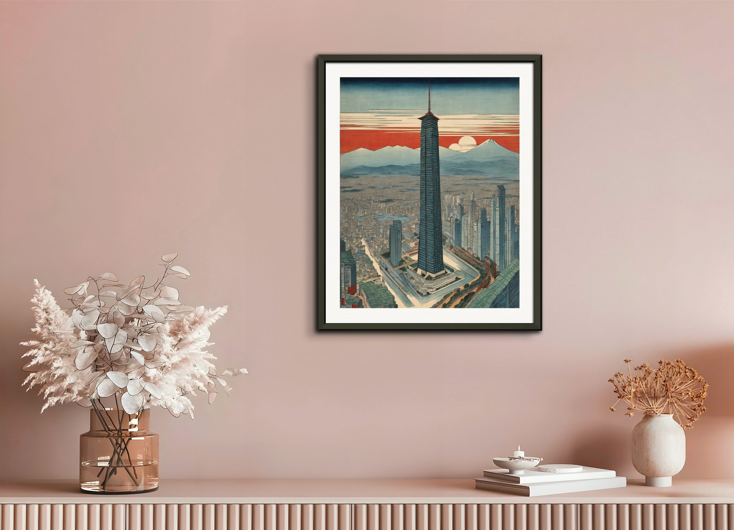 Poster with metal frame: Hiroshige,