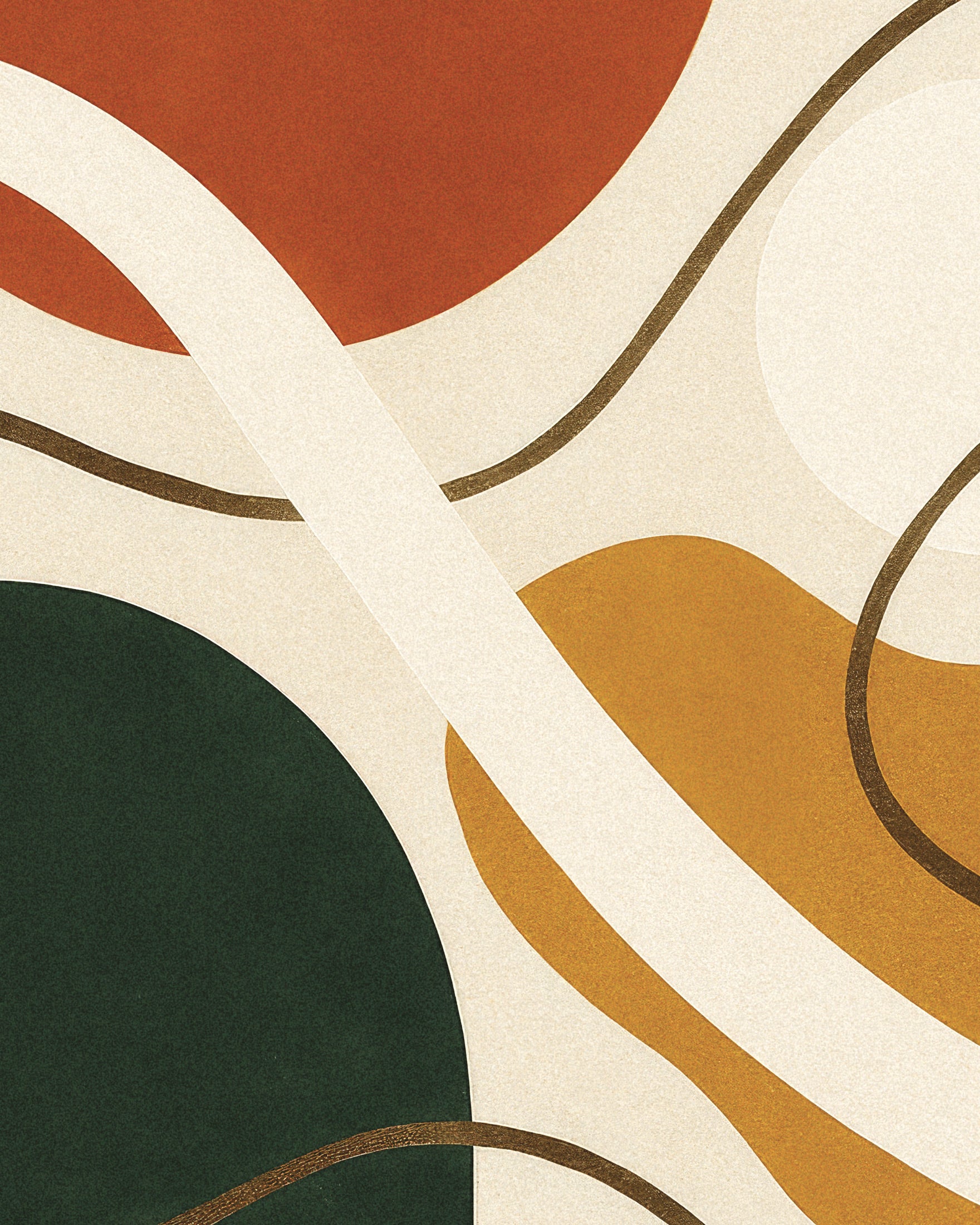 Inflections 03 – abstracte compositie met gedurfde vormen Poster