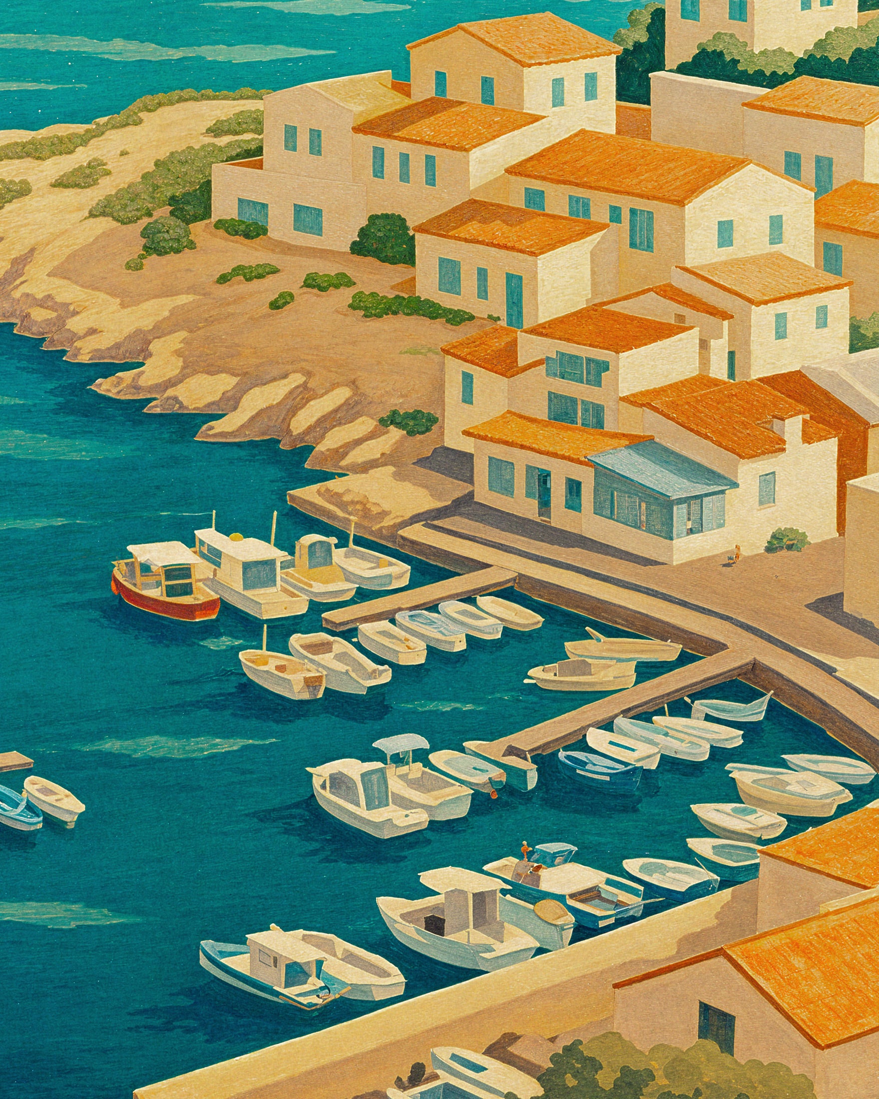 Les Goudes Marseille Reisposter - Mediterraan Vissersdorp