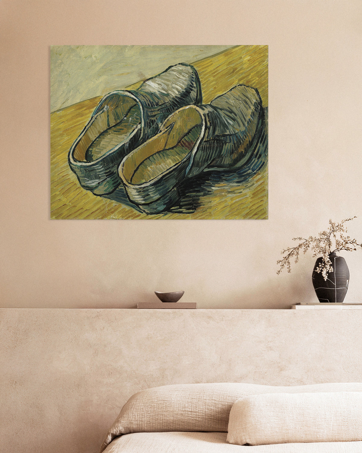 Poster van Een paar leren klompen (1888) van Vincent van Gogh