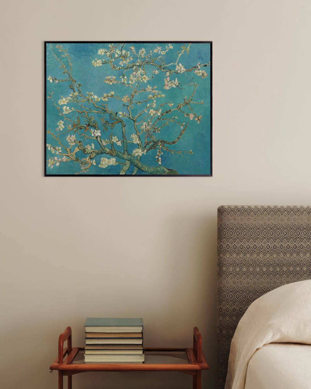 Poster van Amandelbloesem (1890) van Vincent van Gogh, met metalen lijst