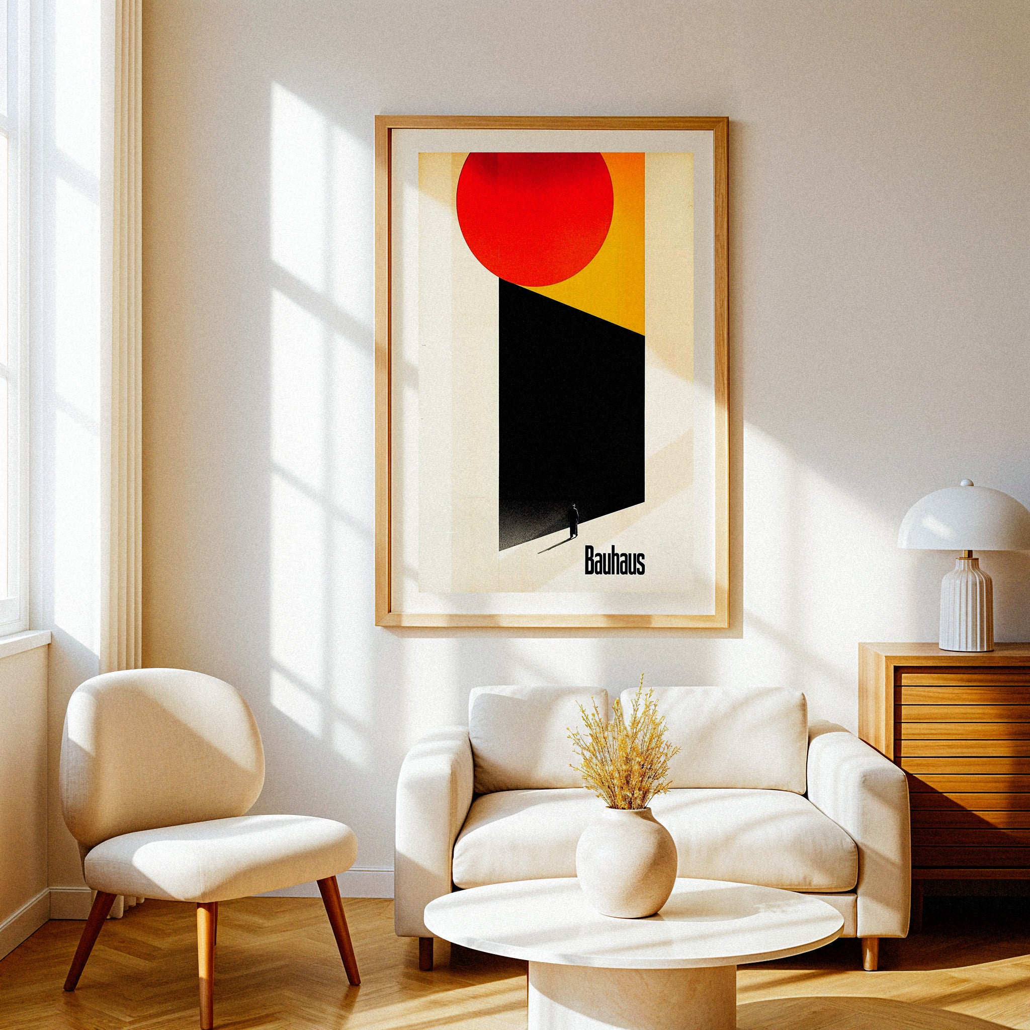 Bauhaus poster, geconfronteerd met het onbekende