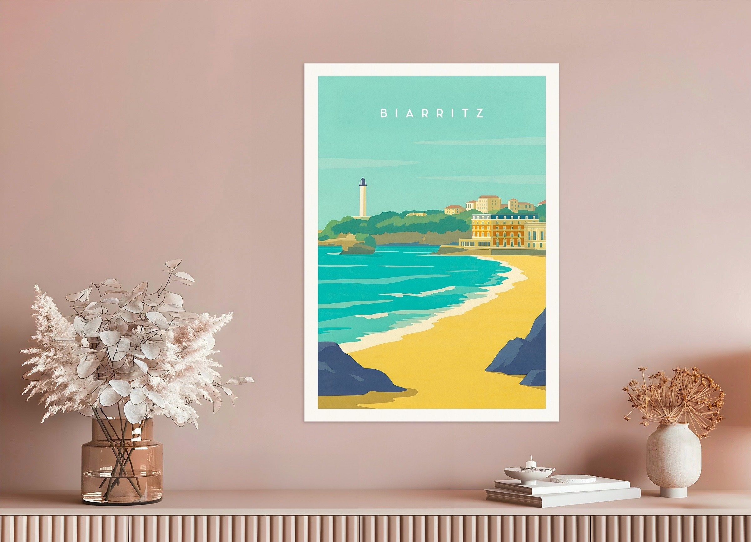 Poster of Biarritz Travel Poster - French Basque Coast