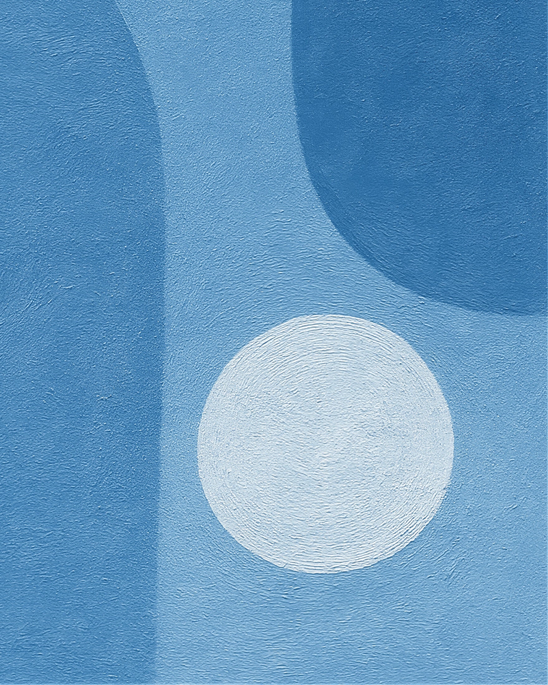 Blauwe Sfeer – abstracte blauwe vormen poster
