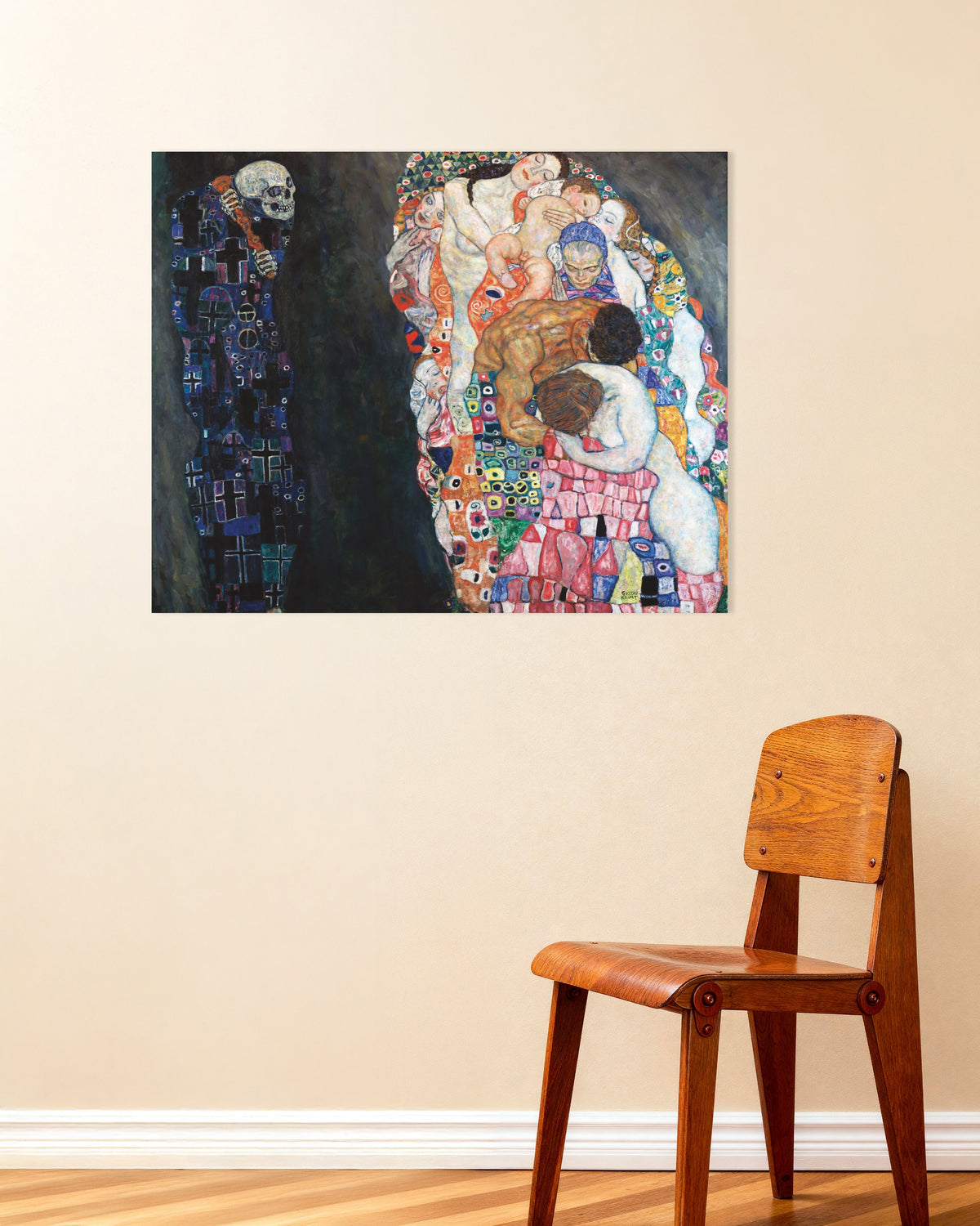 Poster van Dood en leven (1910–1915) van Gustav Klimt