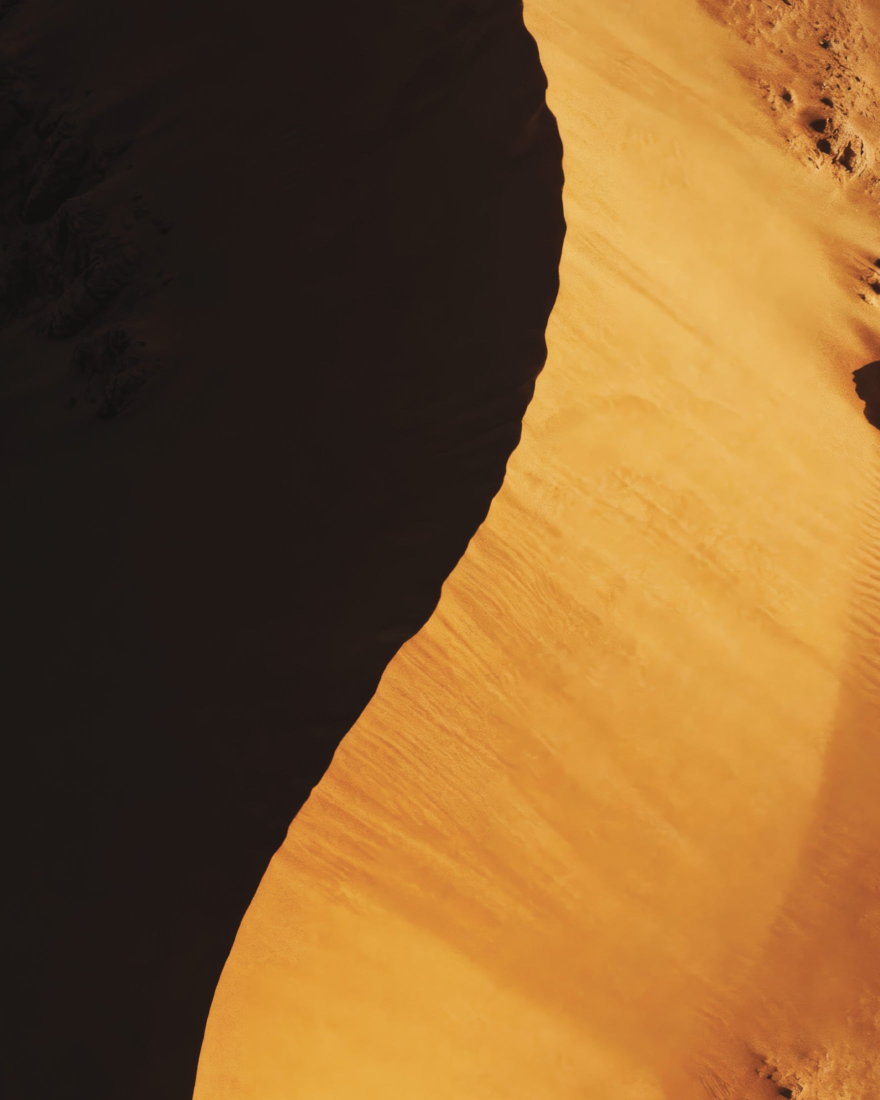 Golden Dune Curve Poster, Woestijnschaduw Poster