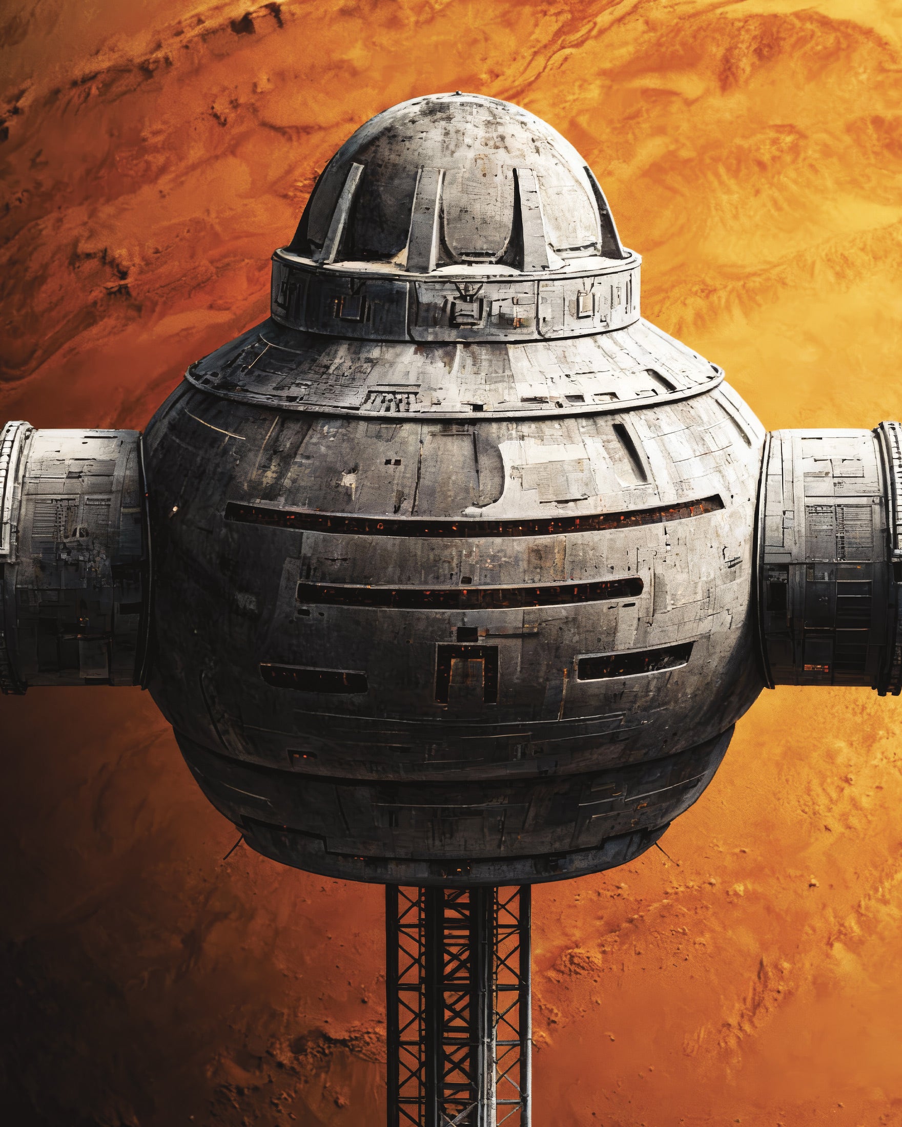 Orbital Station Poster, Dune, Sci-Fi Planeet Poster