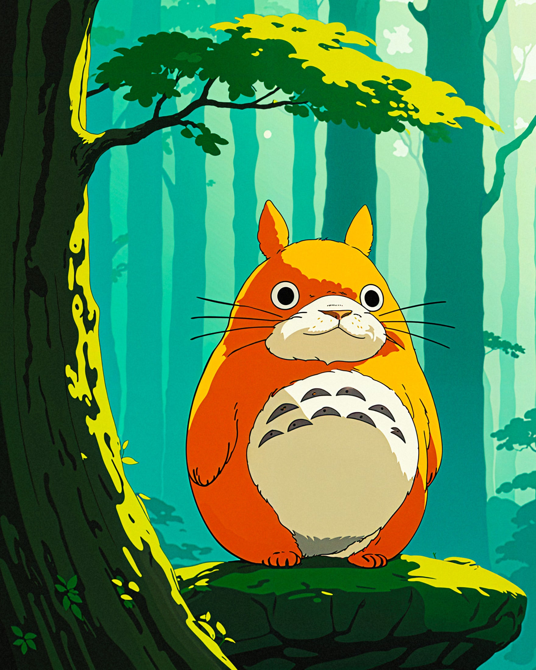 Studio Ghibli Poster, Totoro en Meditatie