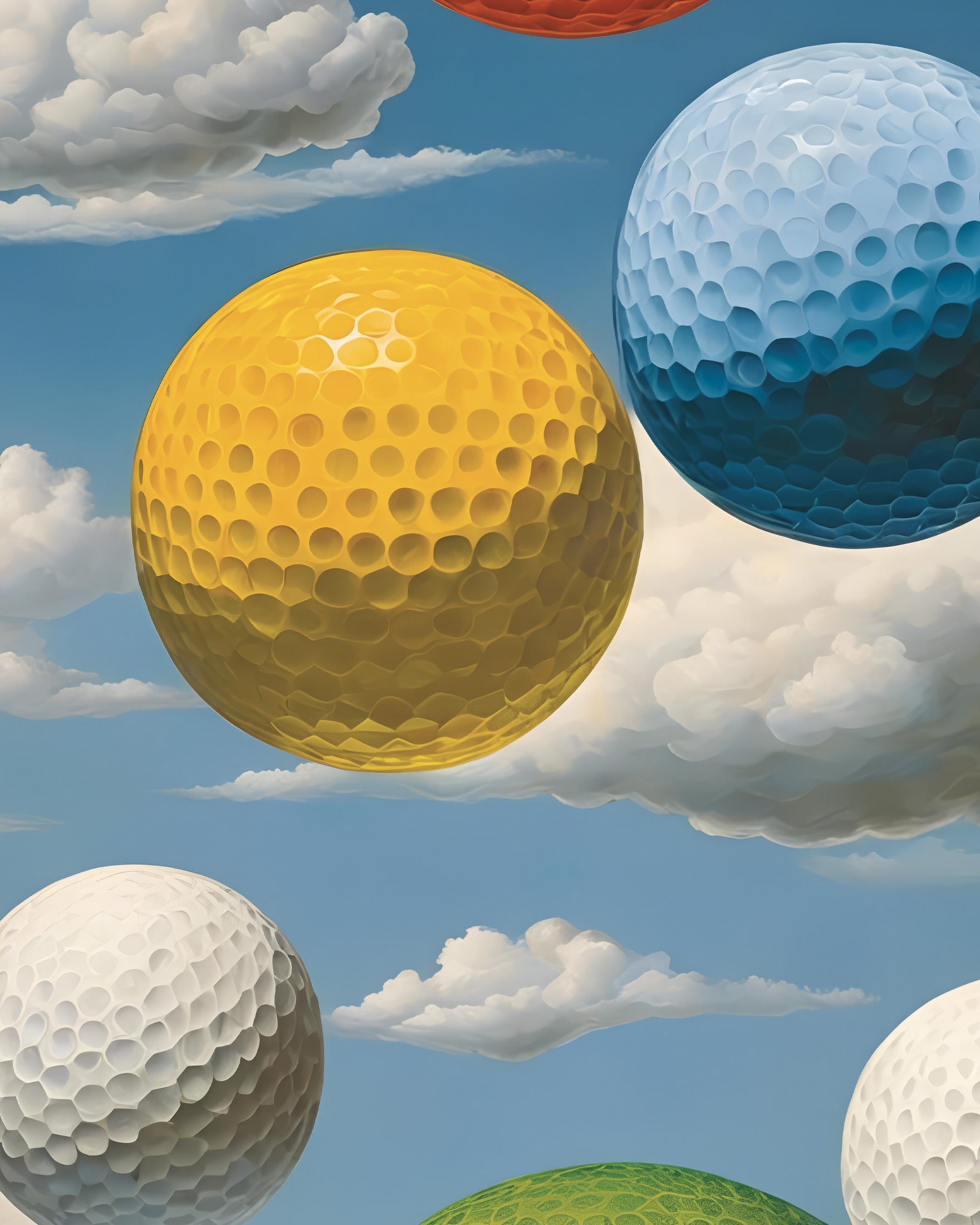 Golfwerelden – Surrealistische hemel poster