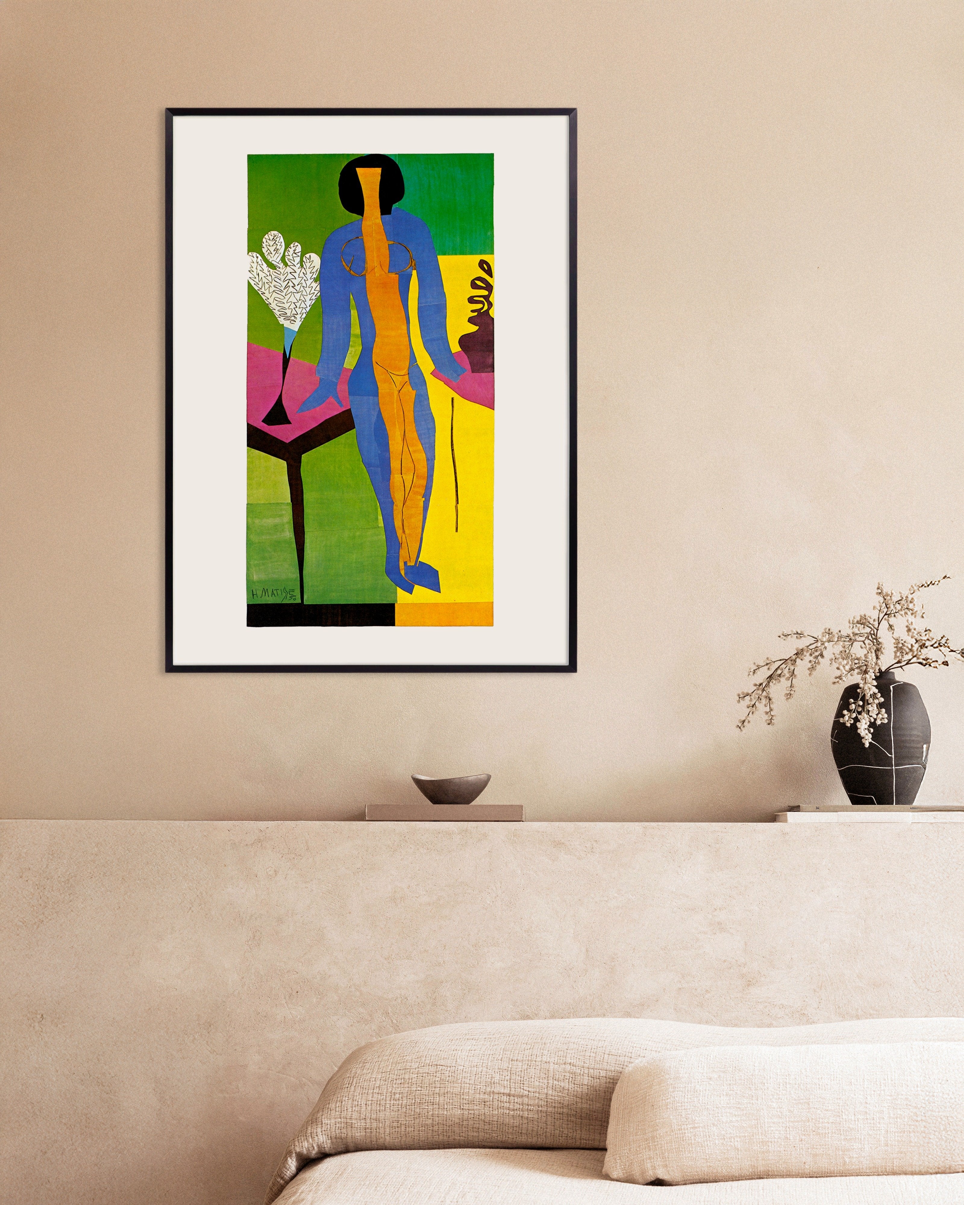 Poster of Henri Matisse Zulma poster (1950), with metal frame