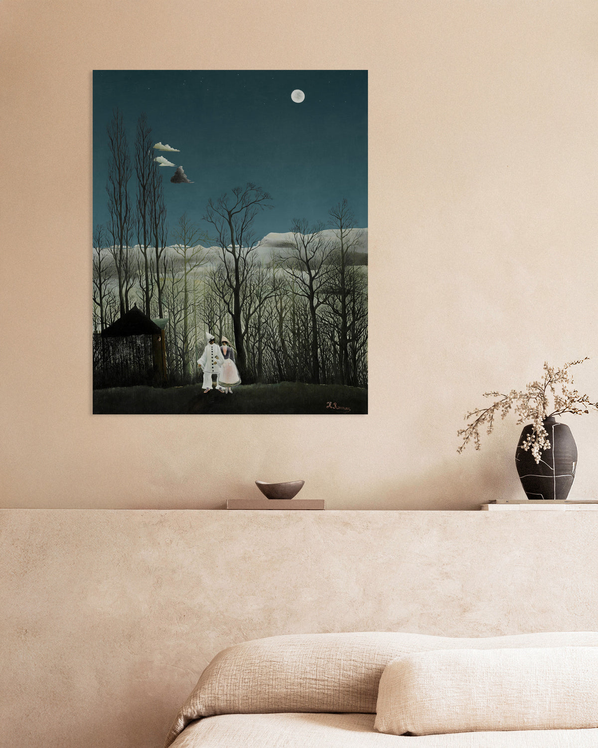 Poster van Henri Rousseau-poster - Een avond op het carnaval (detail)