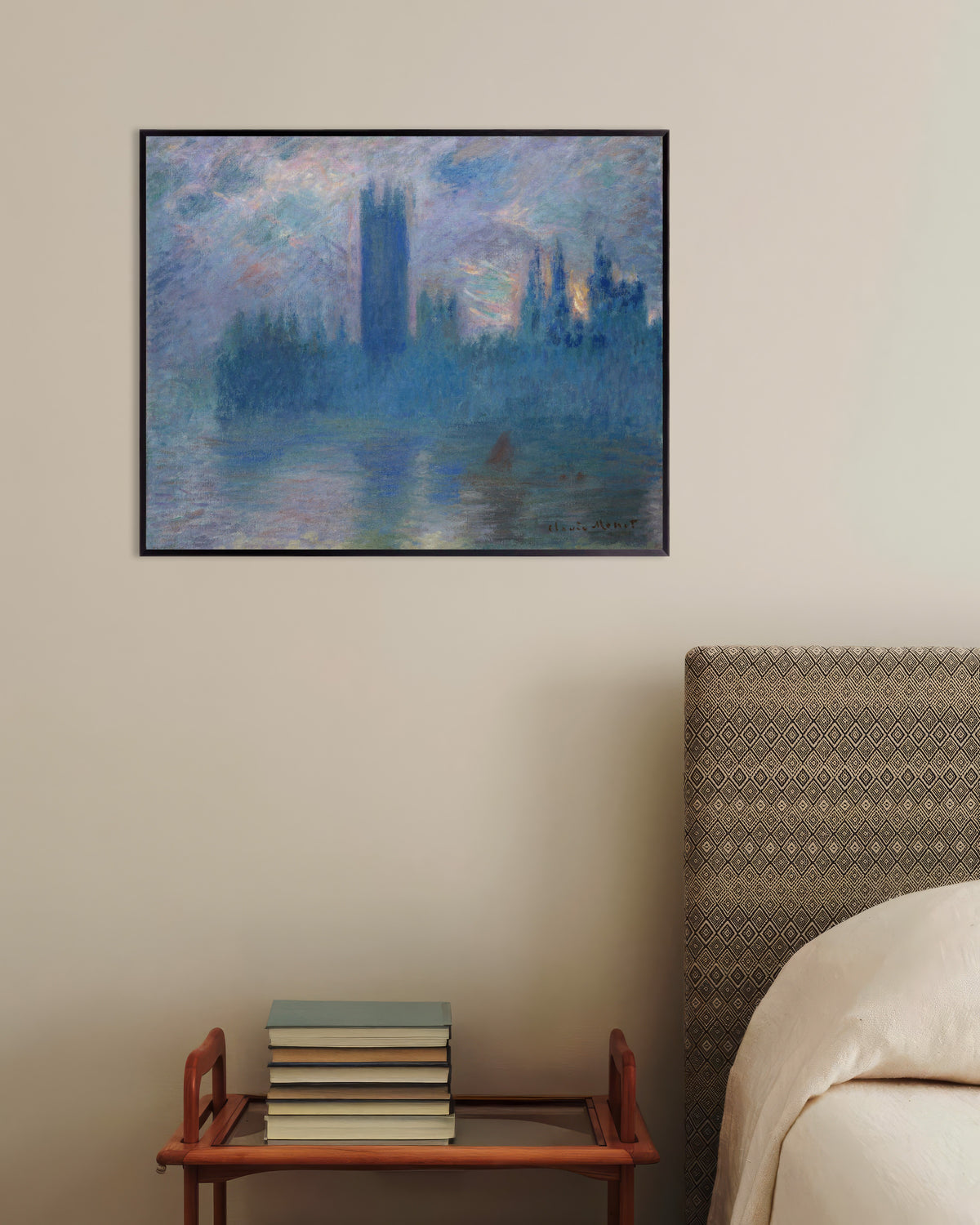 Poster Het parlement in Londen (1900) van Claude Monet met metalen lijst