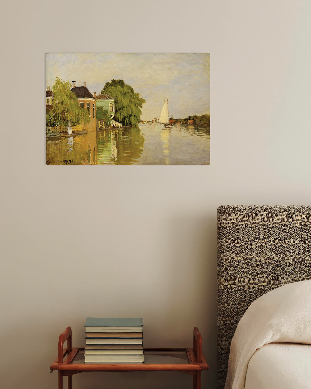 Poster Huizen aan de Achterzaan (1871) van Claude Monet