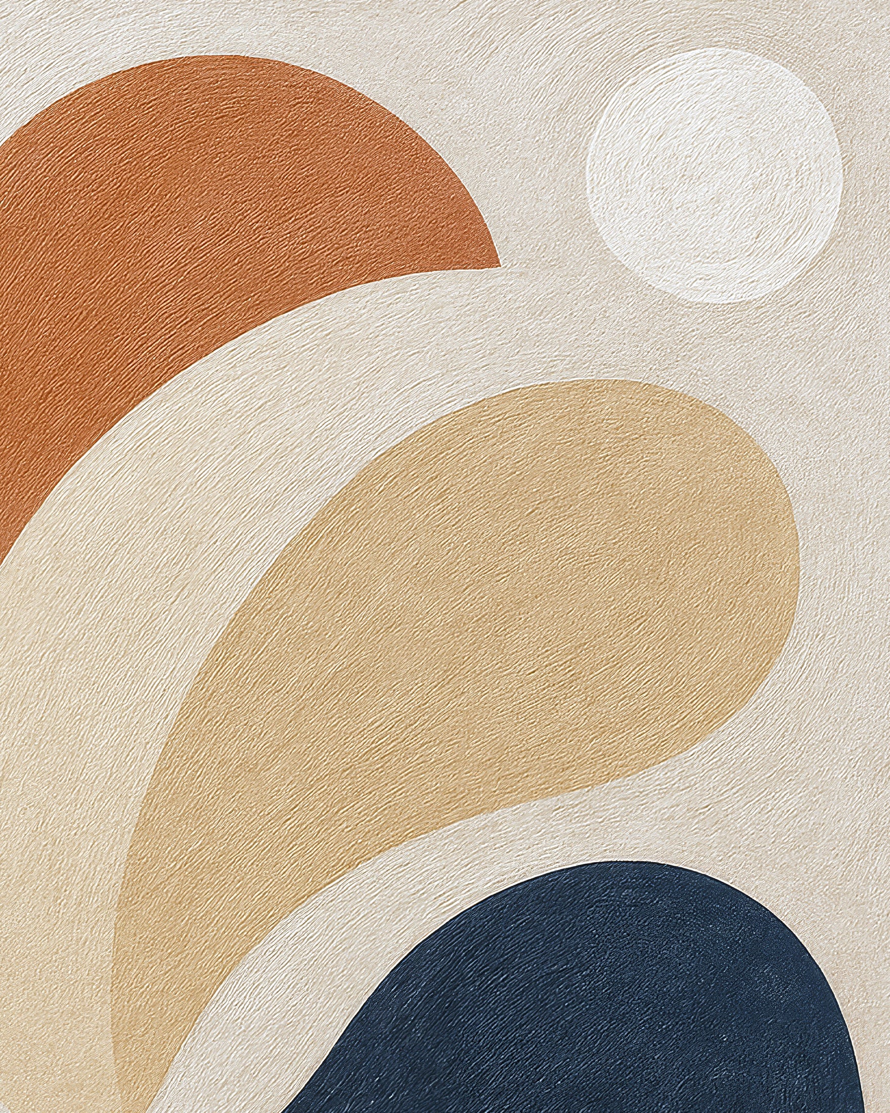Intrications – abstracte vormen poster in aardse tinten