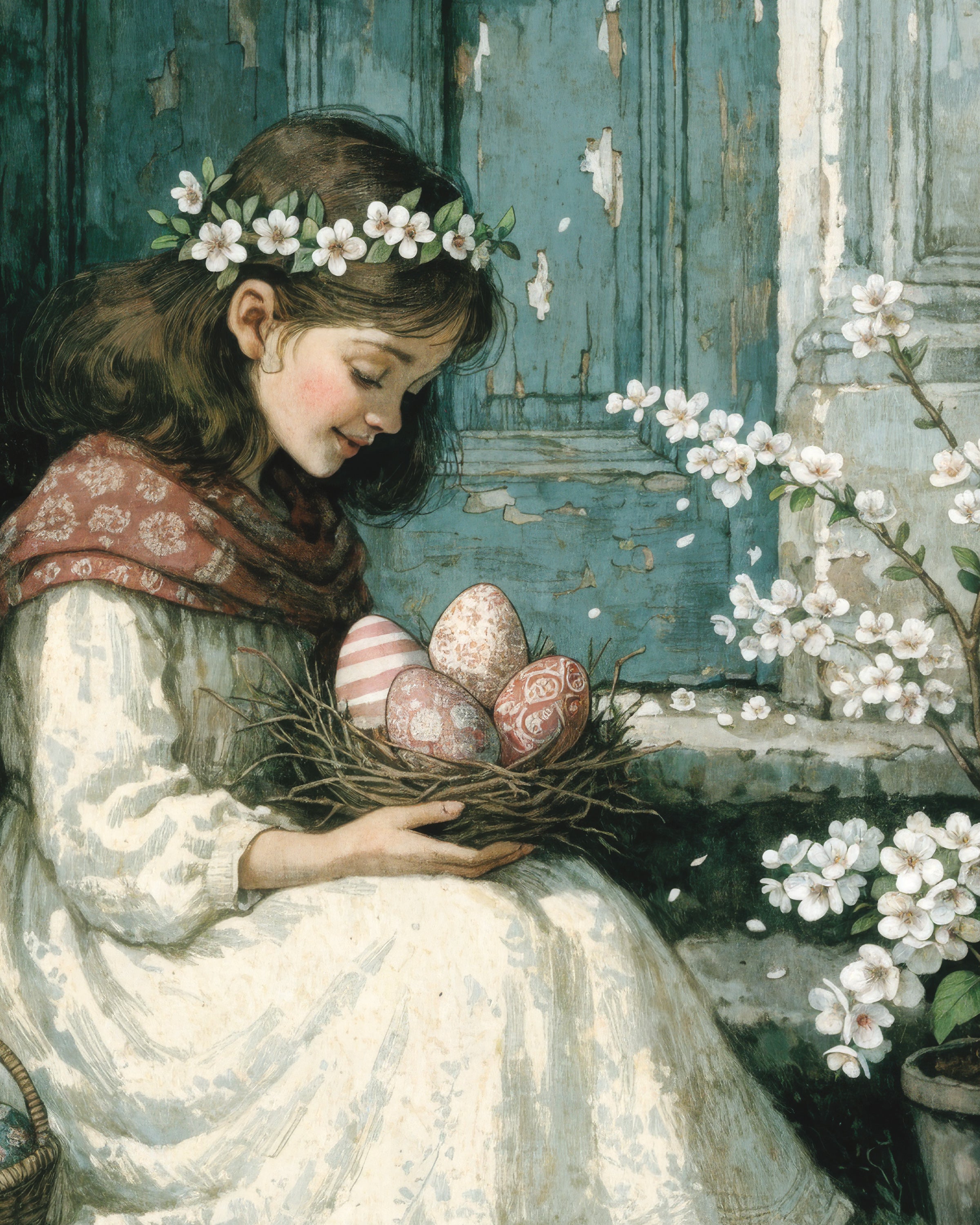 Paasochtend bij de Blauwe Deur - Poster