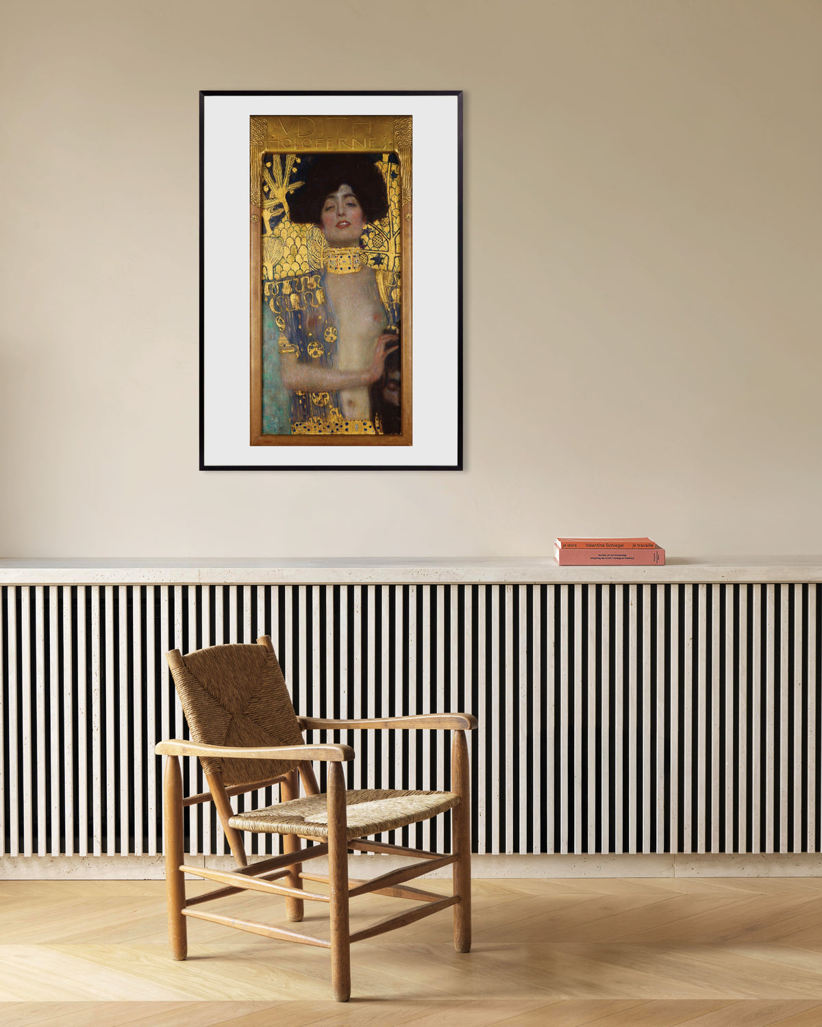 Poster Judith I (1901) van Gustav Klimt met metalen lijst