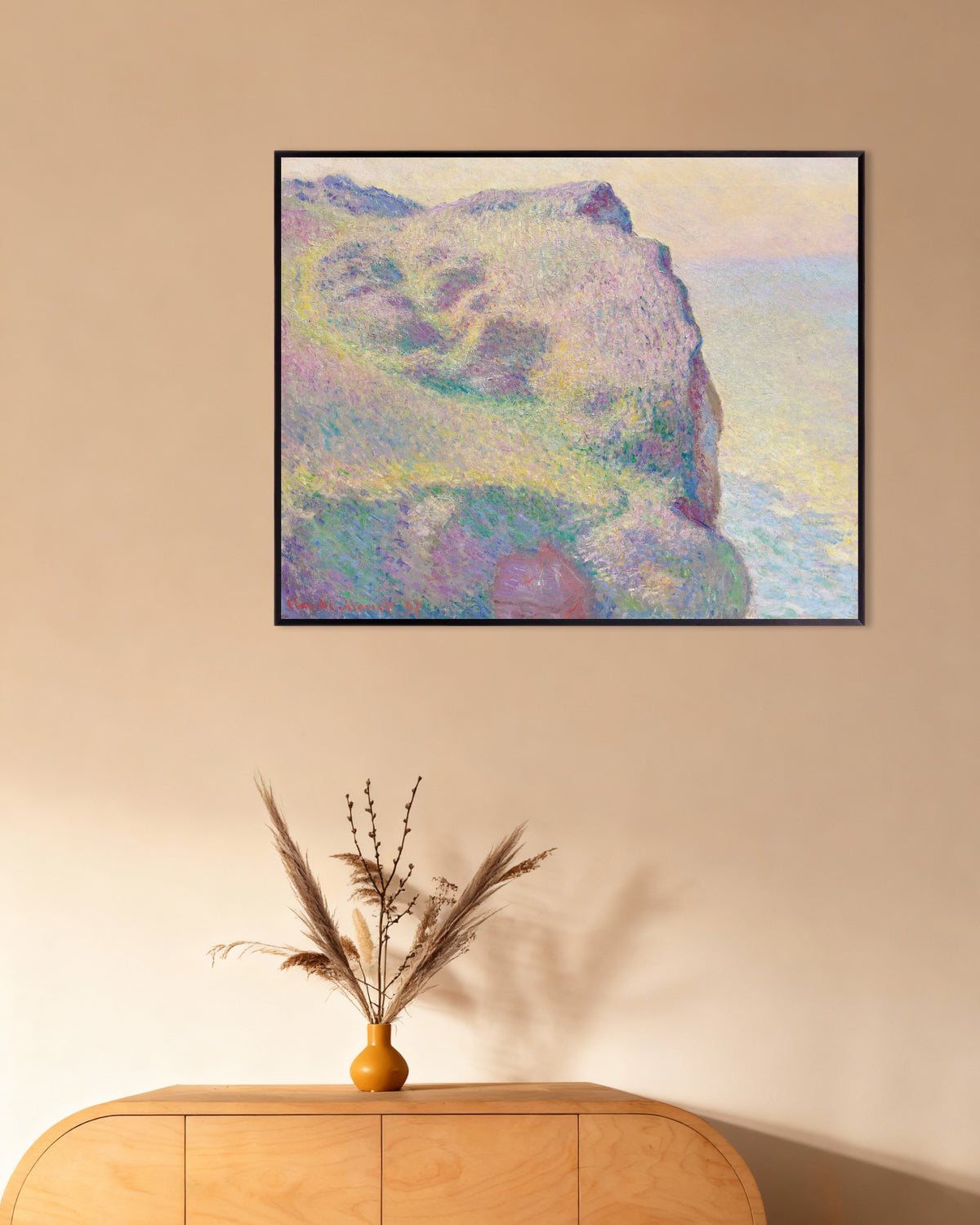 Poster De Pointe du Petit Ailly (1897) van Claude Monet met metalen lijst
