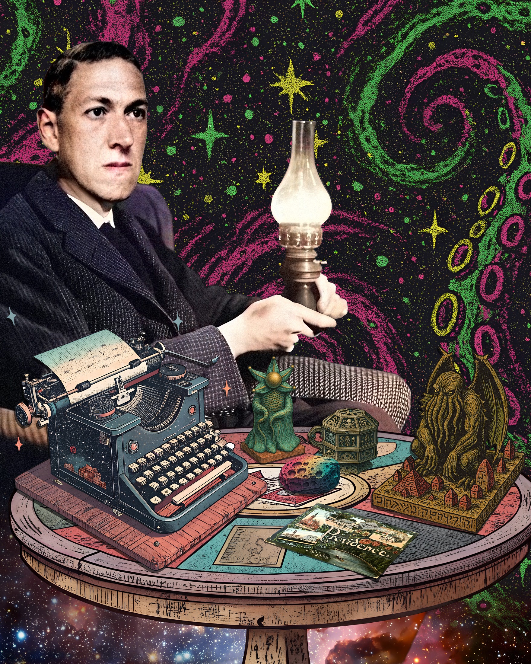 H.P. Lovecraft Poster - Kosmisch Horror Portret