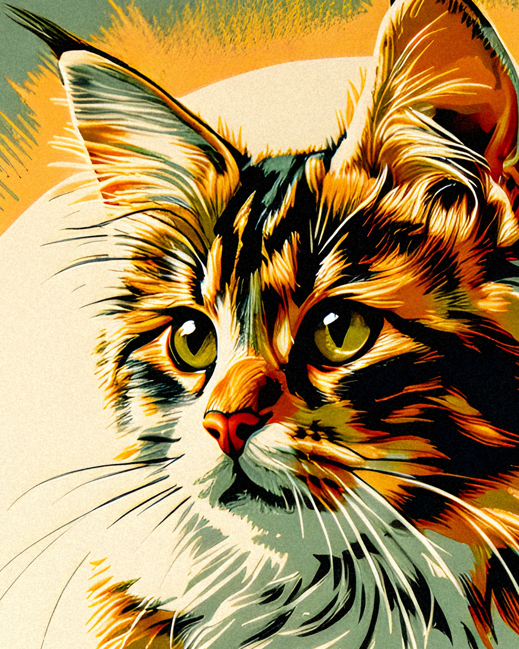 Maine Coon kat - Vintage - Poster