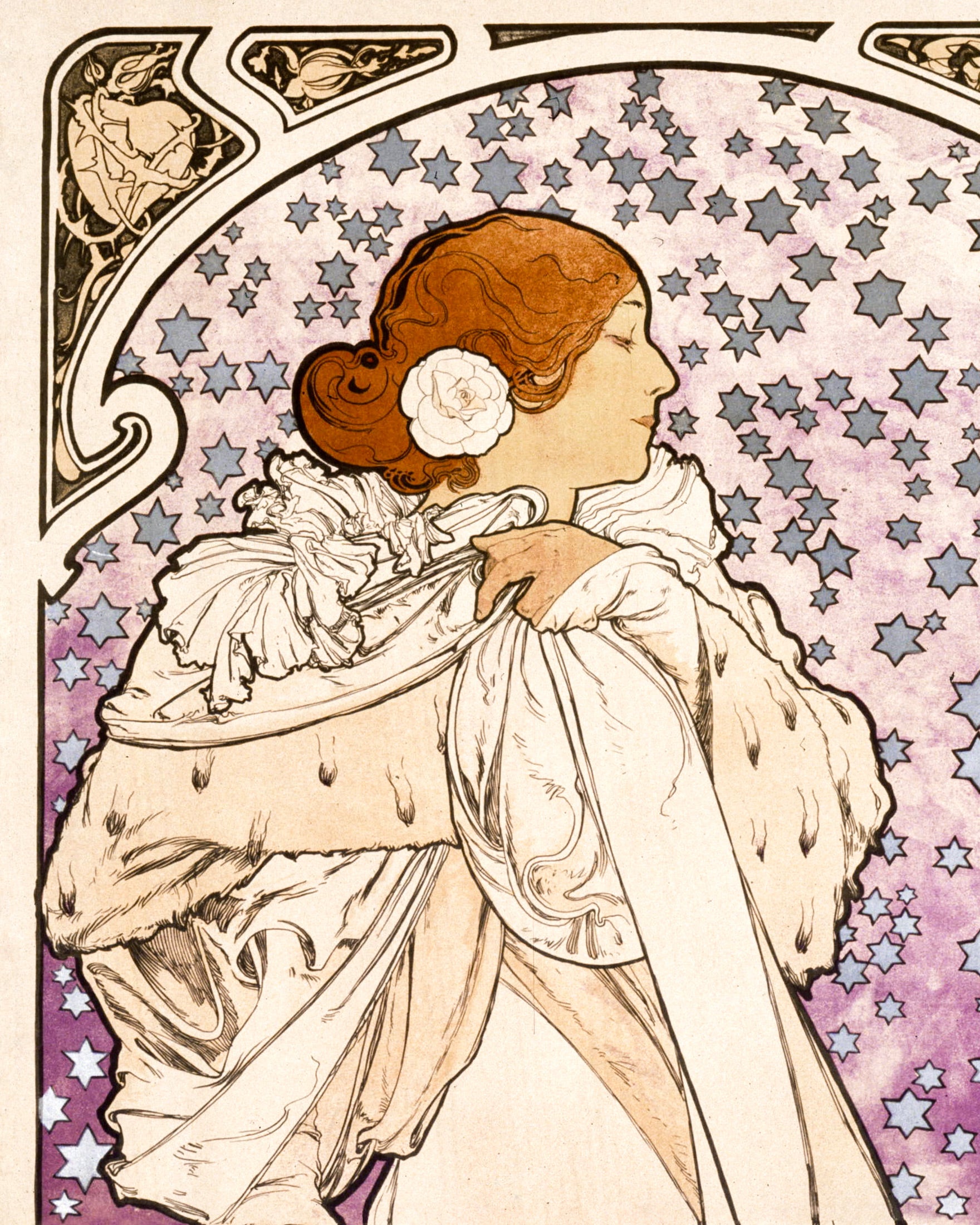 La dame aux camelias, Sarah Bernhardt (1896) door Alfons Mucha - Poster