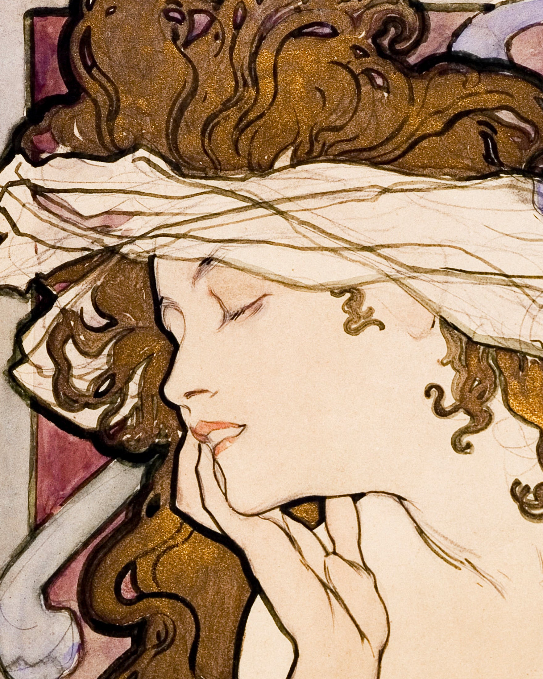 Salon van de Honderd poster (1896) door Alfons Mucha