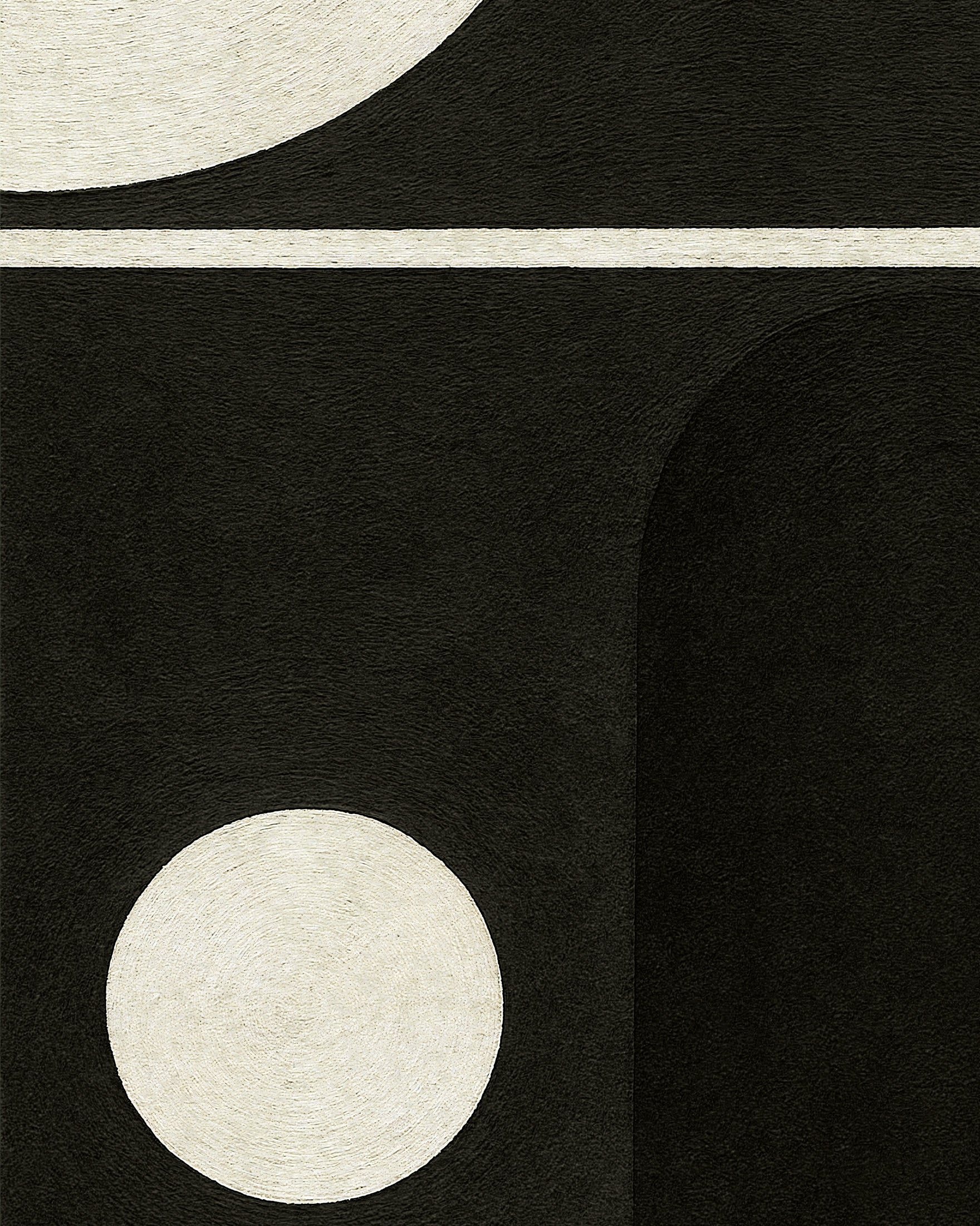 Zwarte en witte vormen – minimalistische geometrische poster