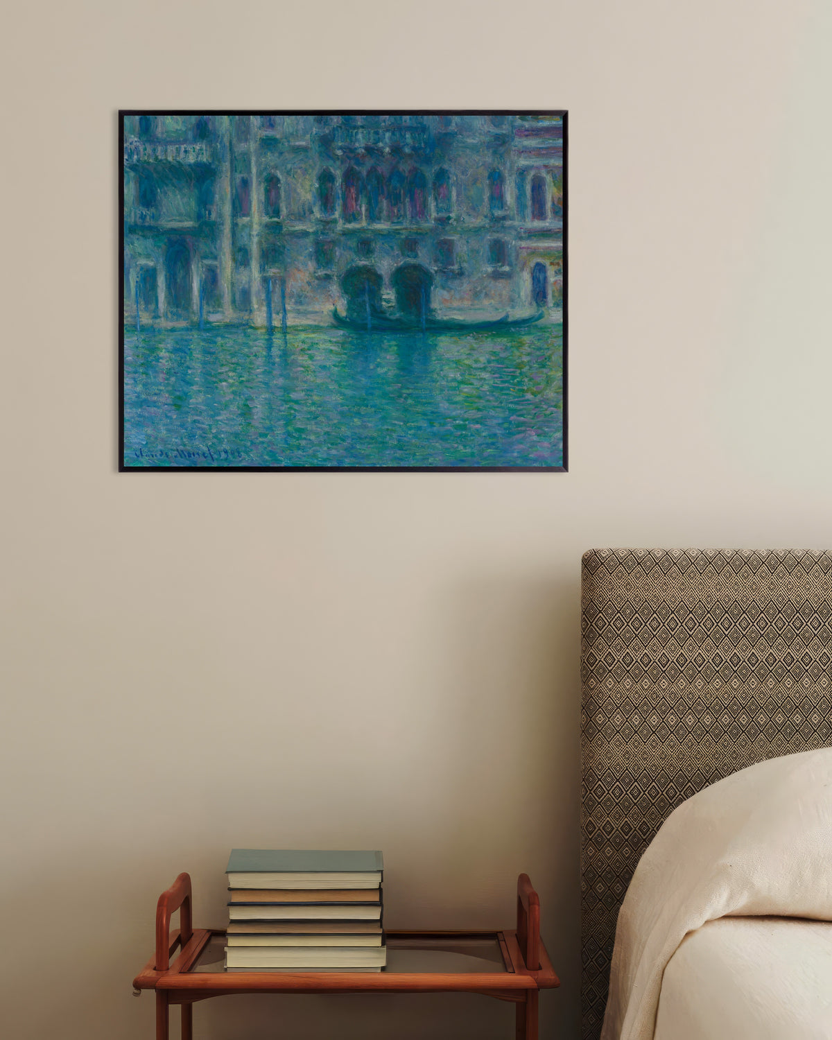 Poster Palazzo da Mula, Venetië (1908) van Claude Monet met metalen lijst
