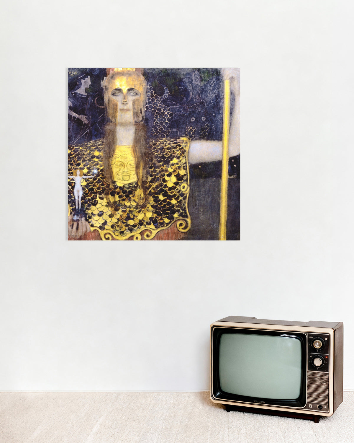 Poster van Pallas Athena (1898) van Gustav Klimt