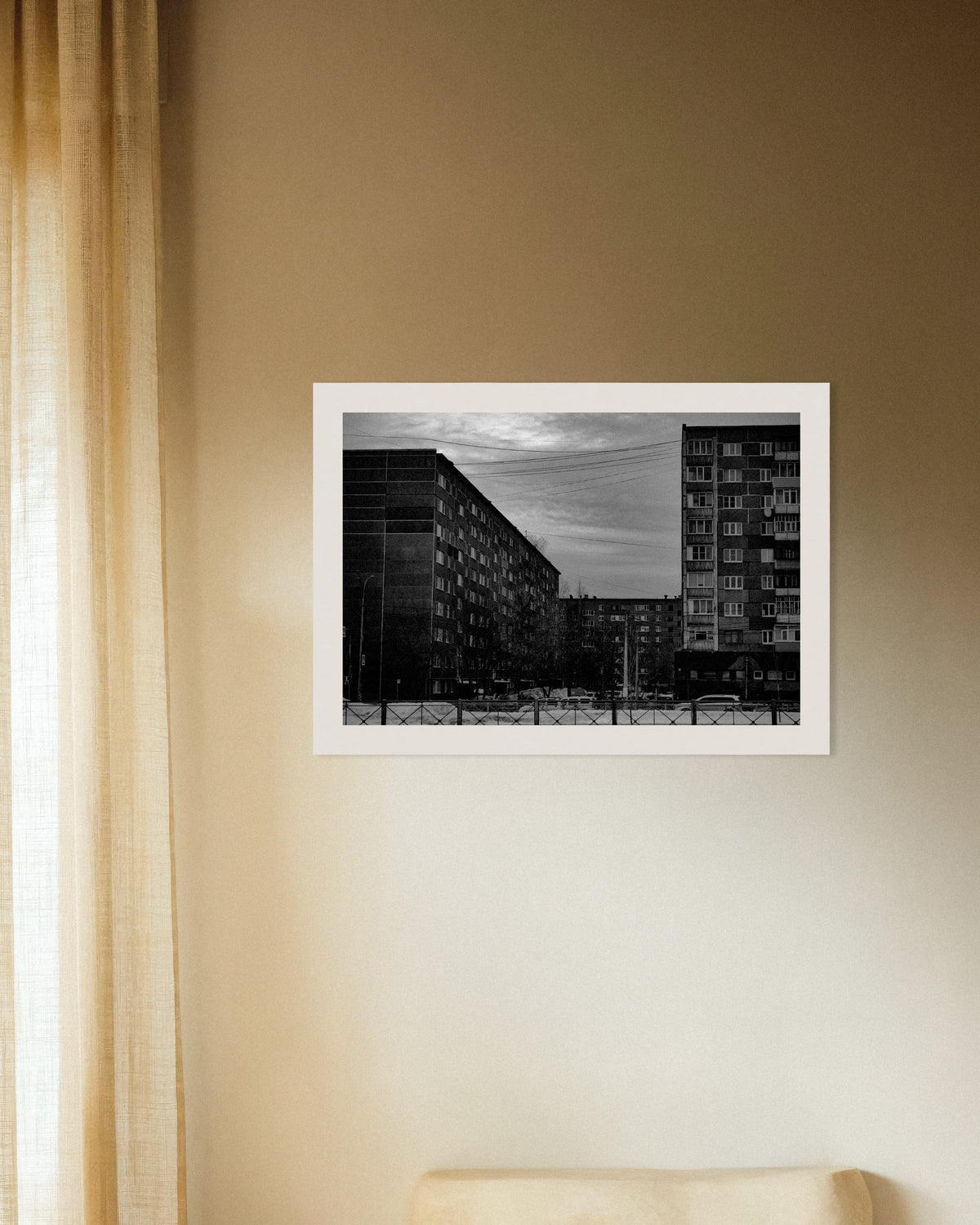 Poster ‘Flats van betonpanelen in de winter’