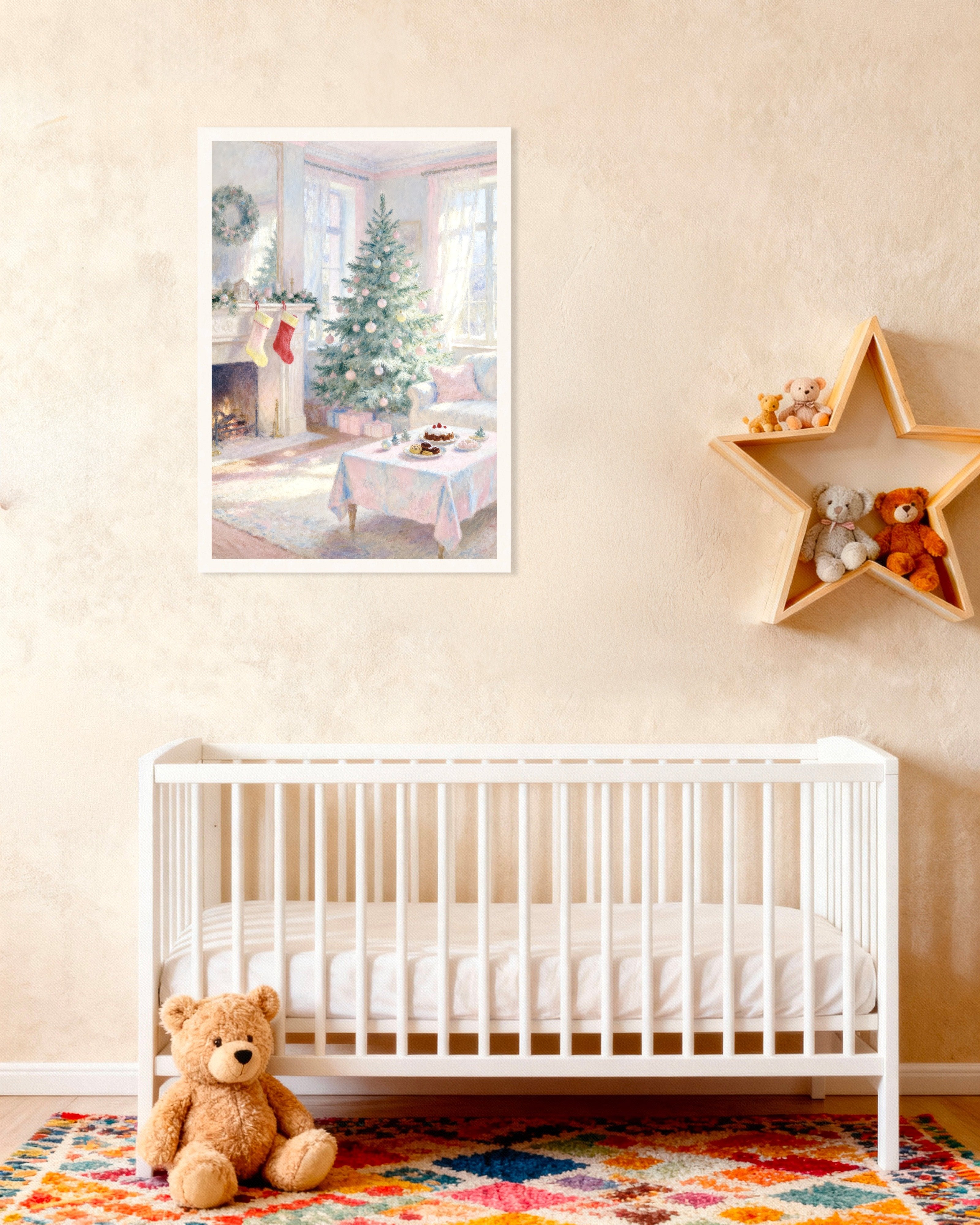 Poster of Pastel Christmas living room poster
