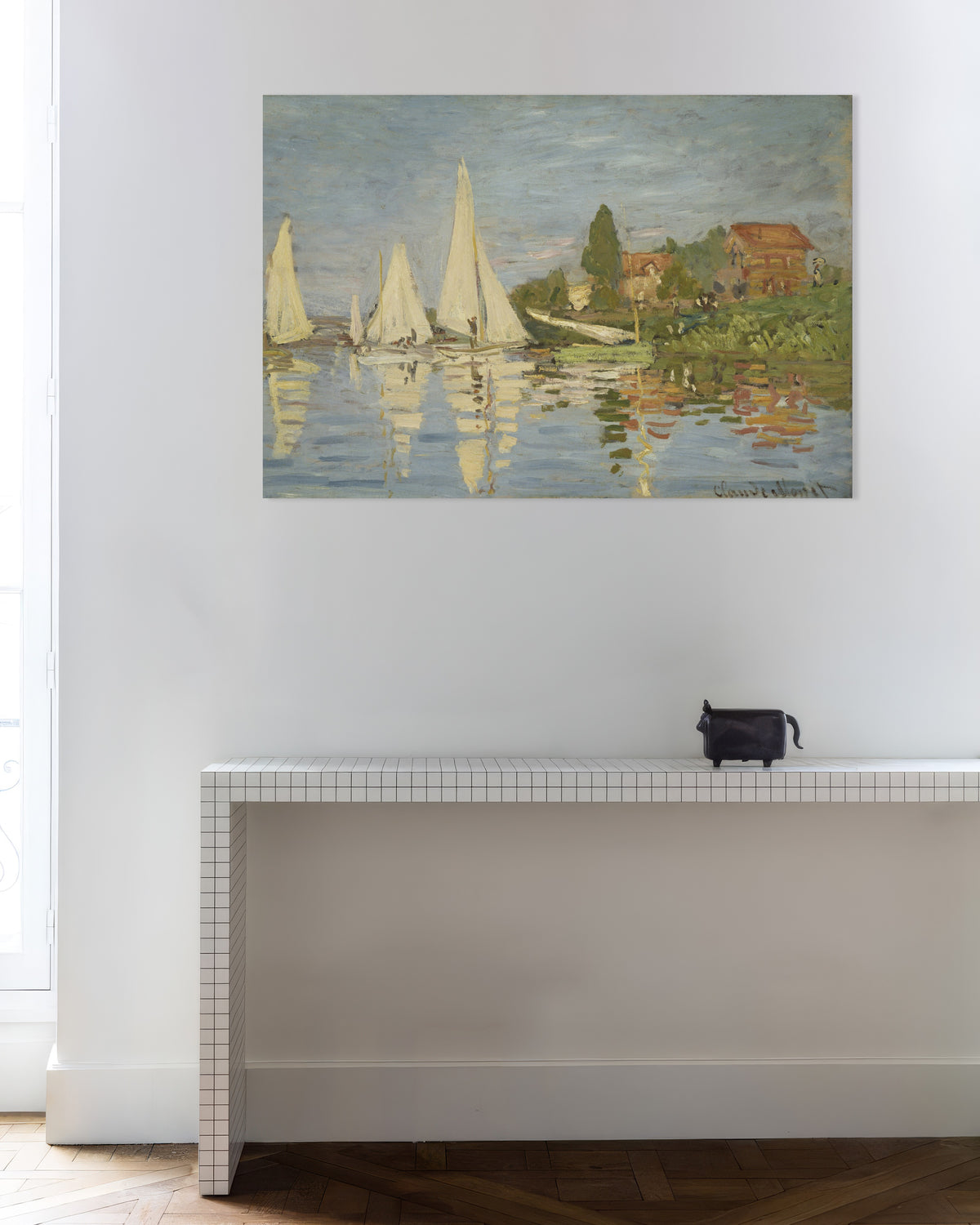 Poster Regatta bij Argenteuil (ca. 1872) van Claude Monet