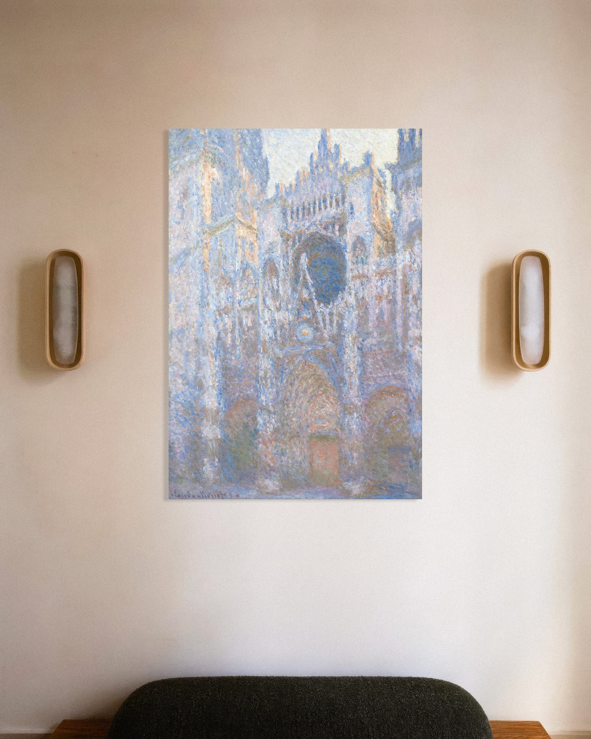 Poster De kathedraal van Rouen, westgevel (1894) van Claude Monet