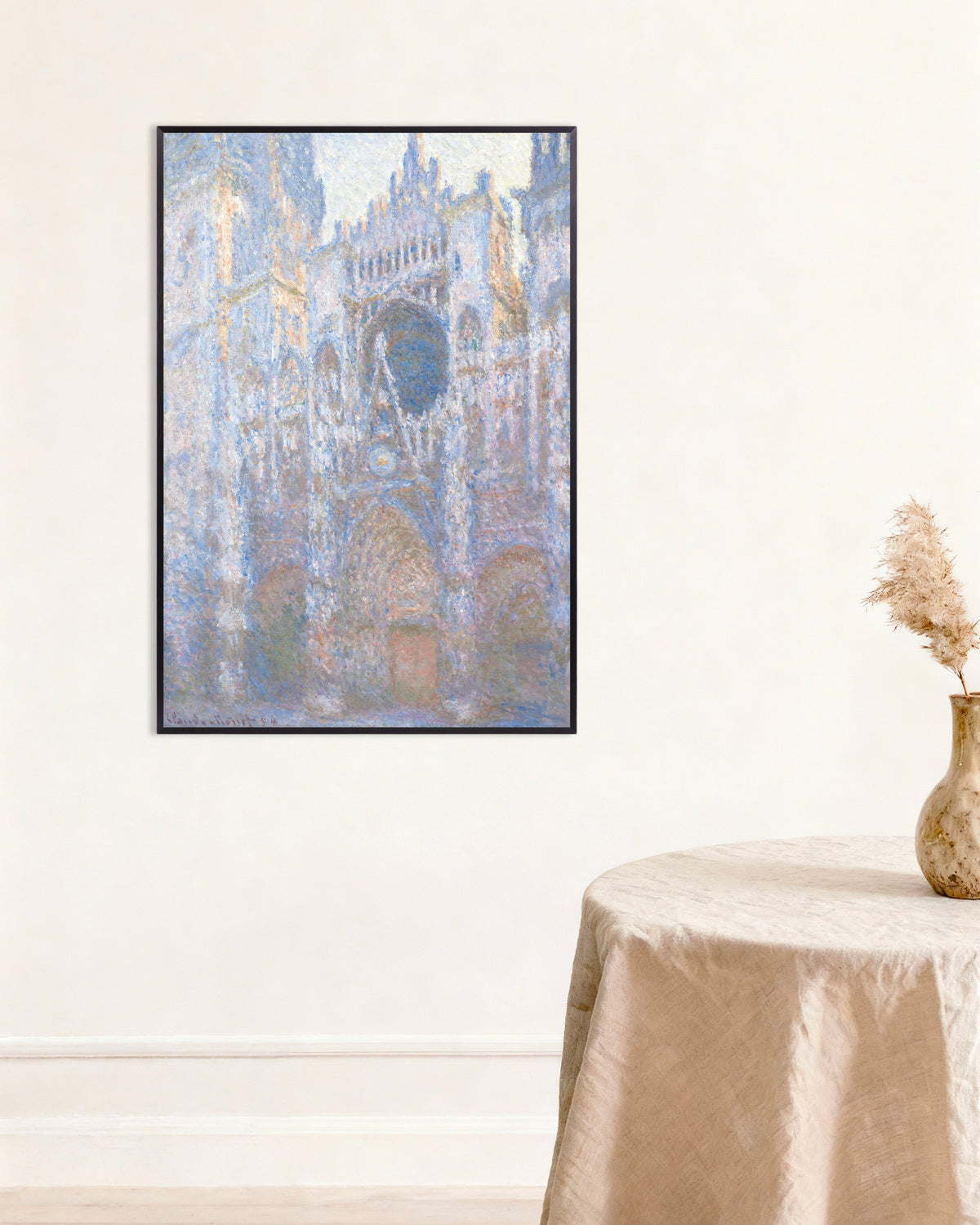 Poster De kathedraal van Rouen, westgevel (1894) van Claude Monet met metalen lijst