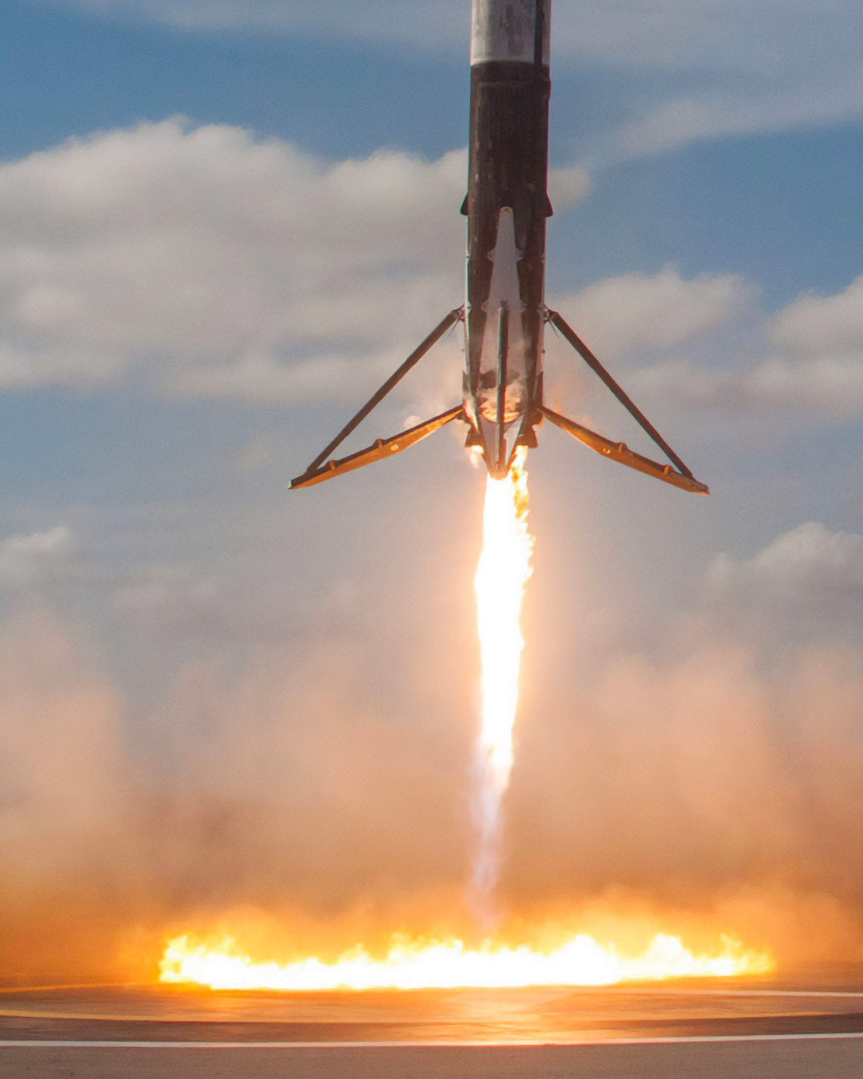 SpaceX poster, twee raketten die landen