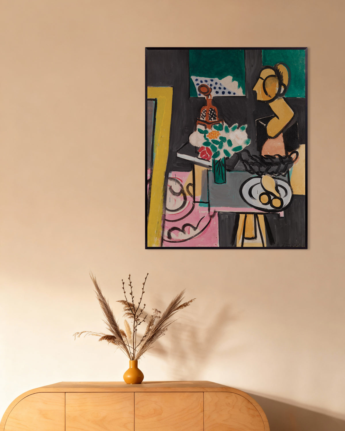 Poster van Stilleven met kalebassen (1916) van Henri Matisse, met metalen lijst
