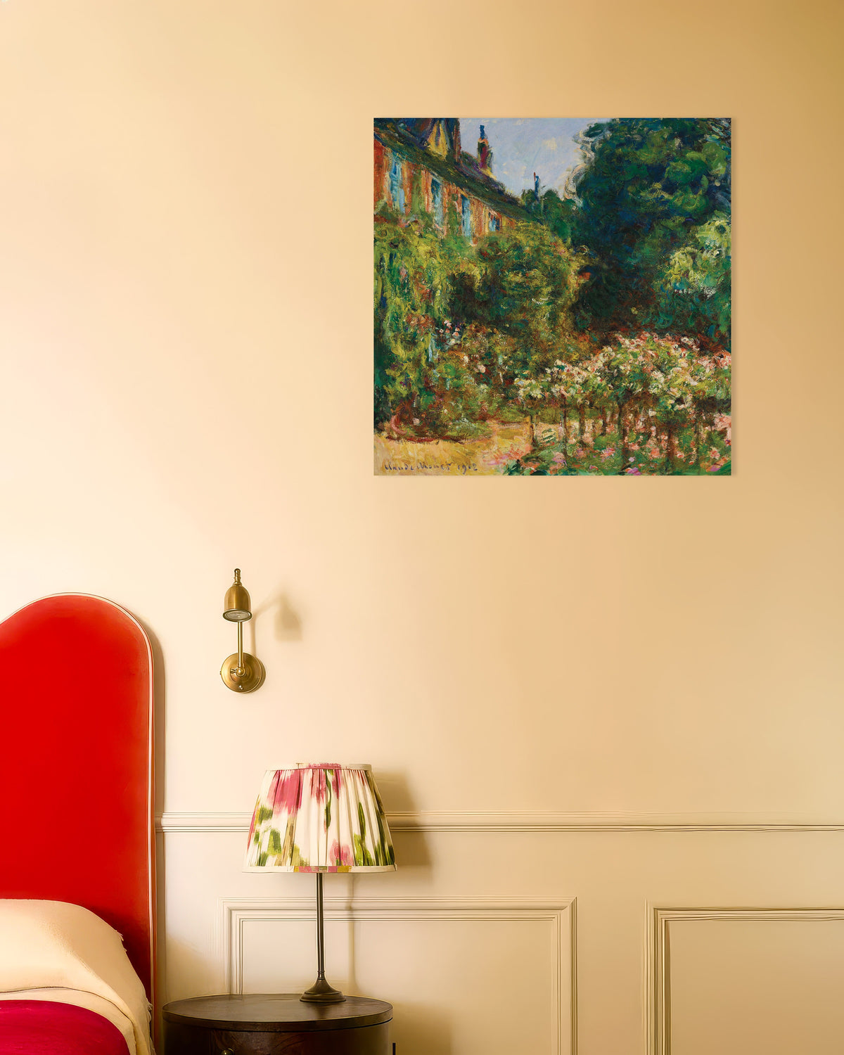 Poster Het huis van de kunstenaar in Giverny (1912) van Claude Monet