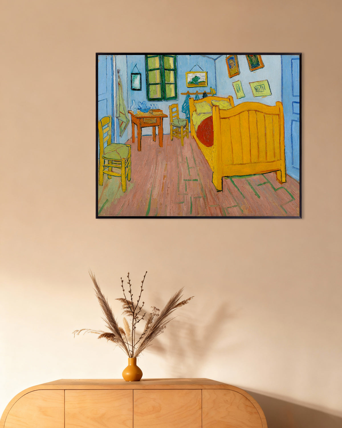 Poster van De slaapkamer (1888) van Vincent van Gogh, met metalen lijst