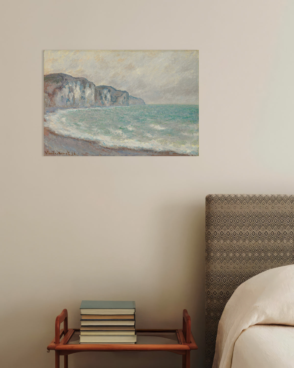 Poster De klif bij Pourville (1896) van Claude Monet