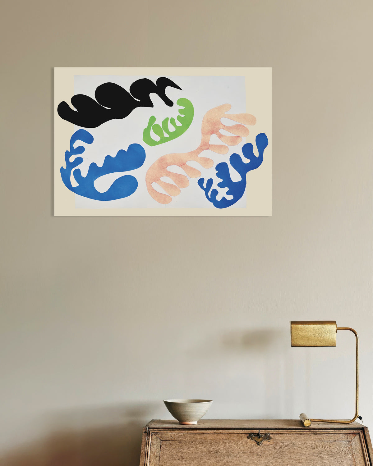 Poster van De lagune in blauw en koraal (Jazz, 1947) van Henri Matisse