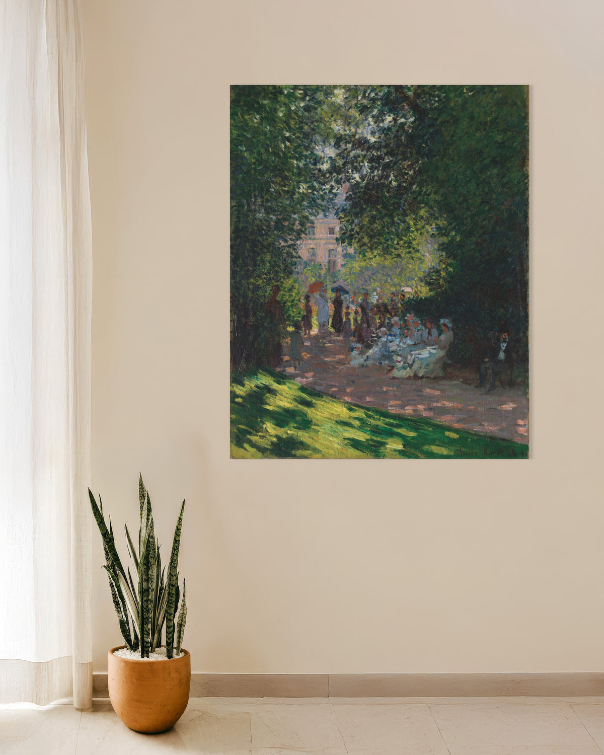 Poster Het Parc Monceau (1878) van Claude Monet