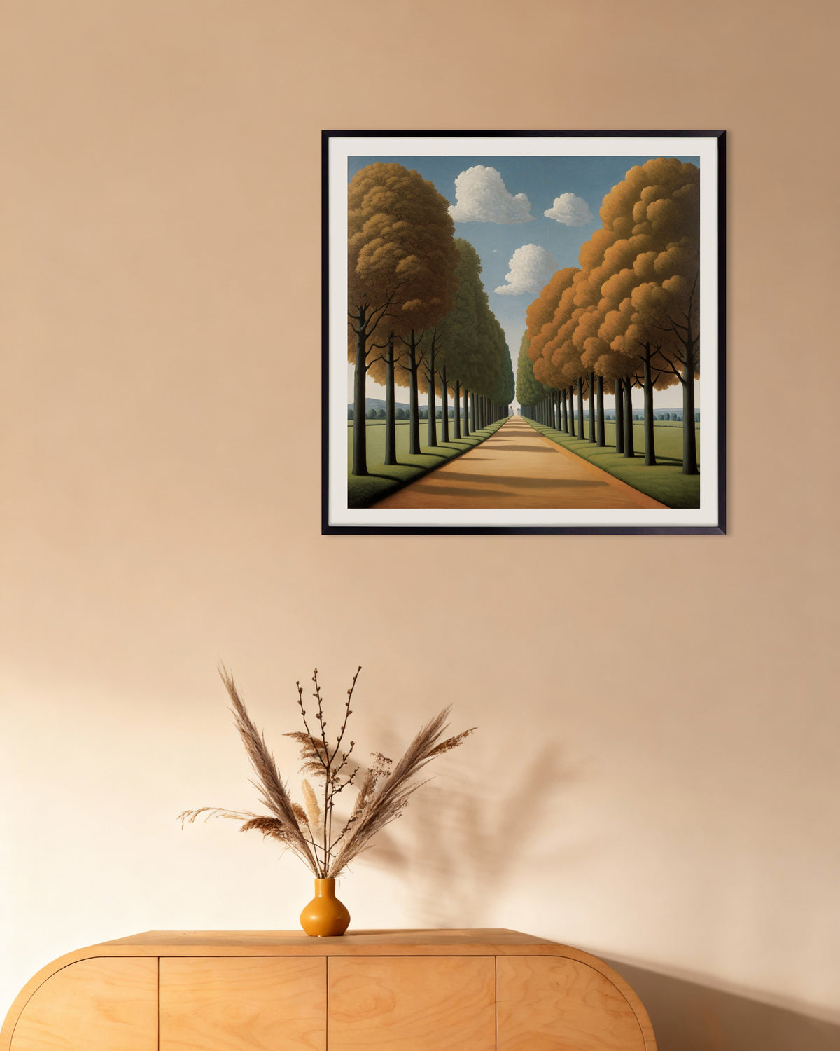 Poster De weg naar de eeuwigheid in een zwarte metalen lijst