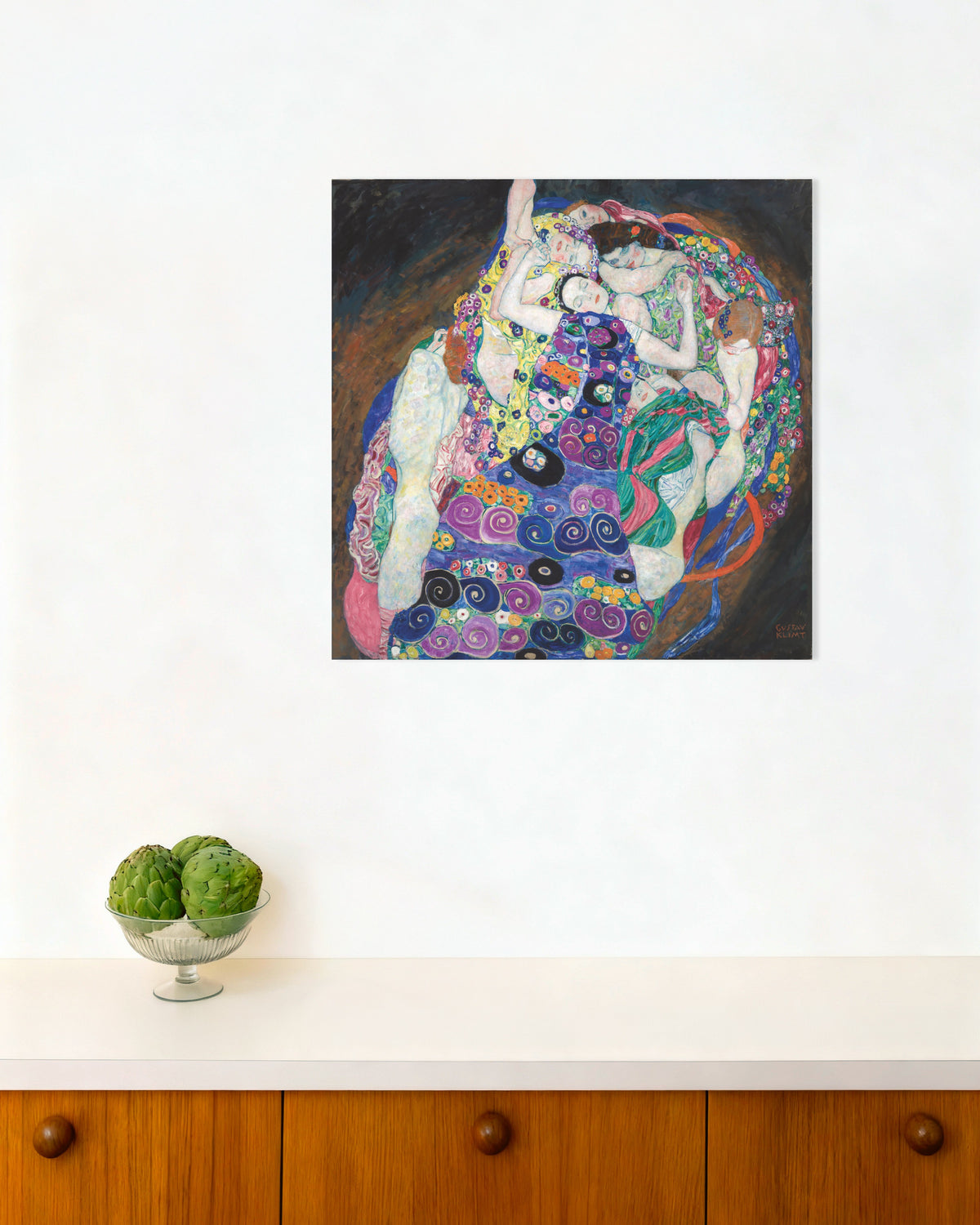 Poster De maagd (1913) van Gustav Klimt