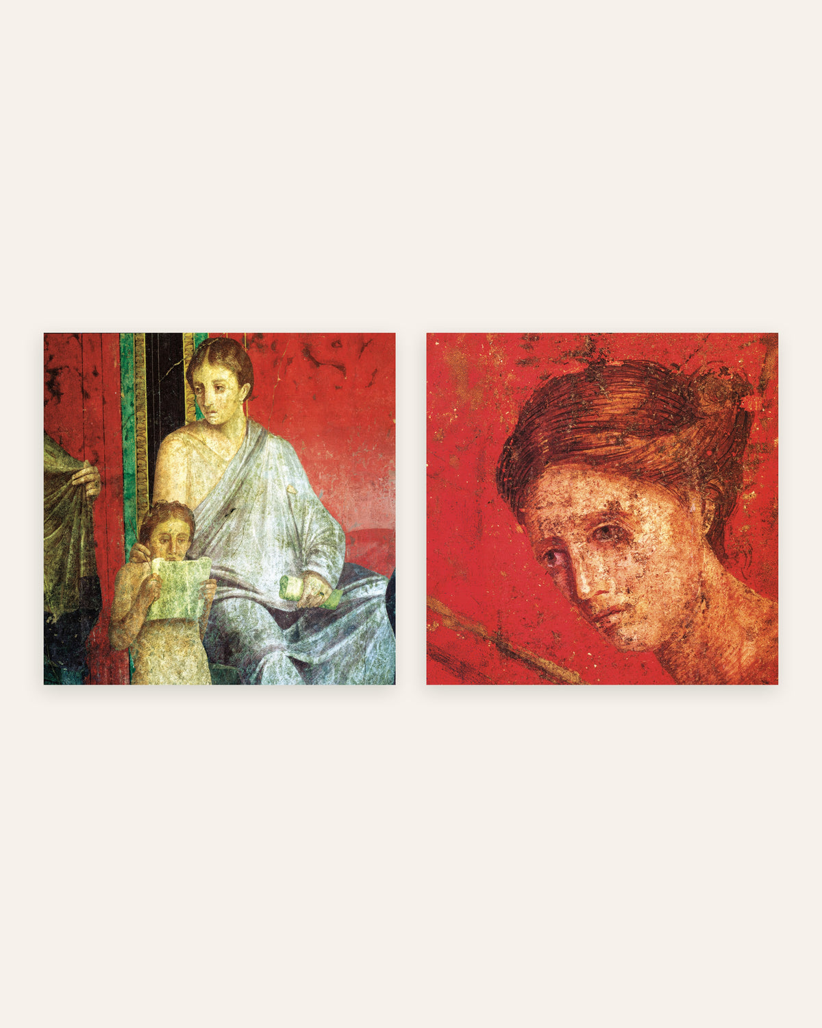 Villa der Mysteriën posters, set van 2: jonge lezer en portret, zonder lijst