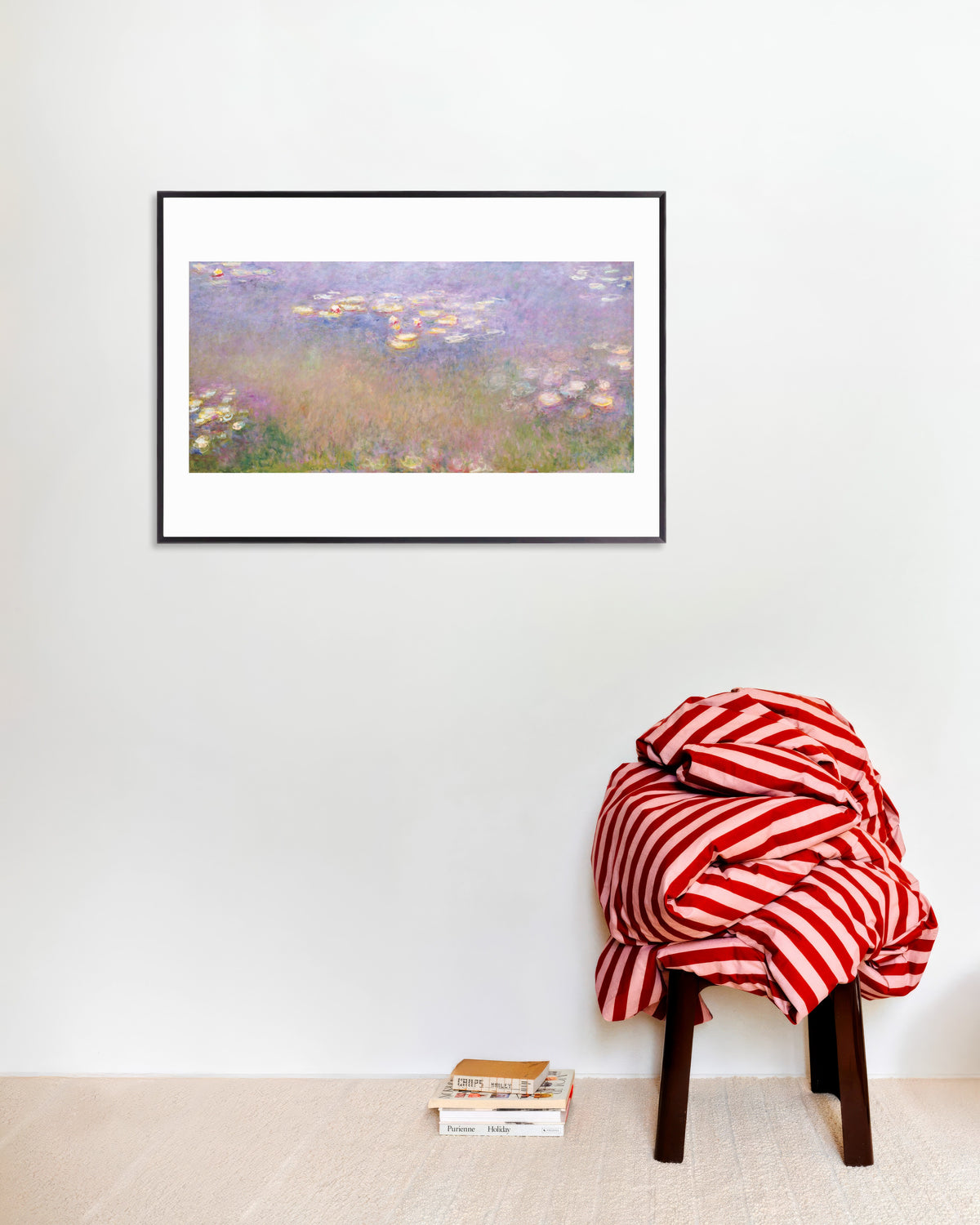 Poster Waterlelies (ca. 1915–1926) van Claude Monet met metalen lijst