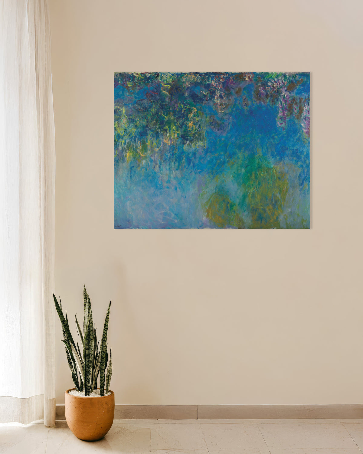 Poster Blauweregen (ca. 1925) van Claude Monet