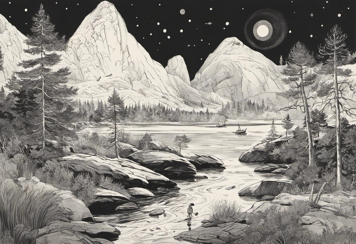 Moomins landschap - Poster